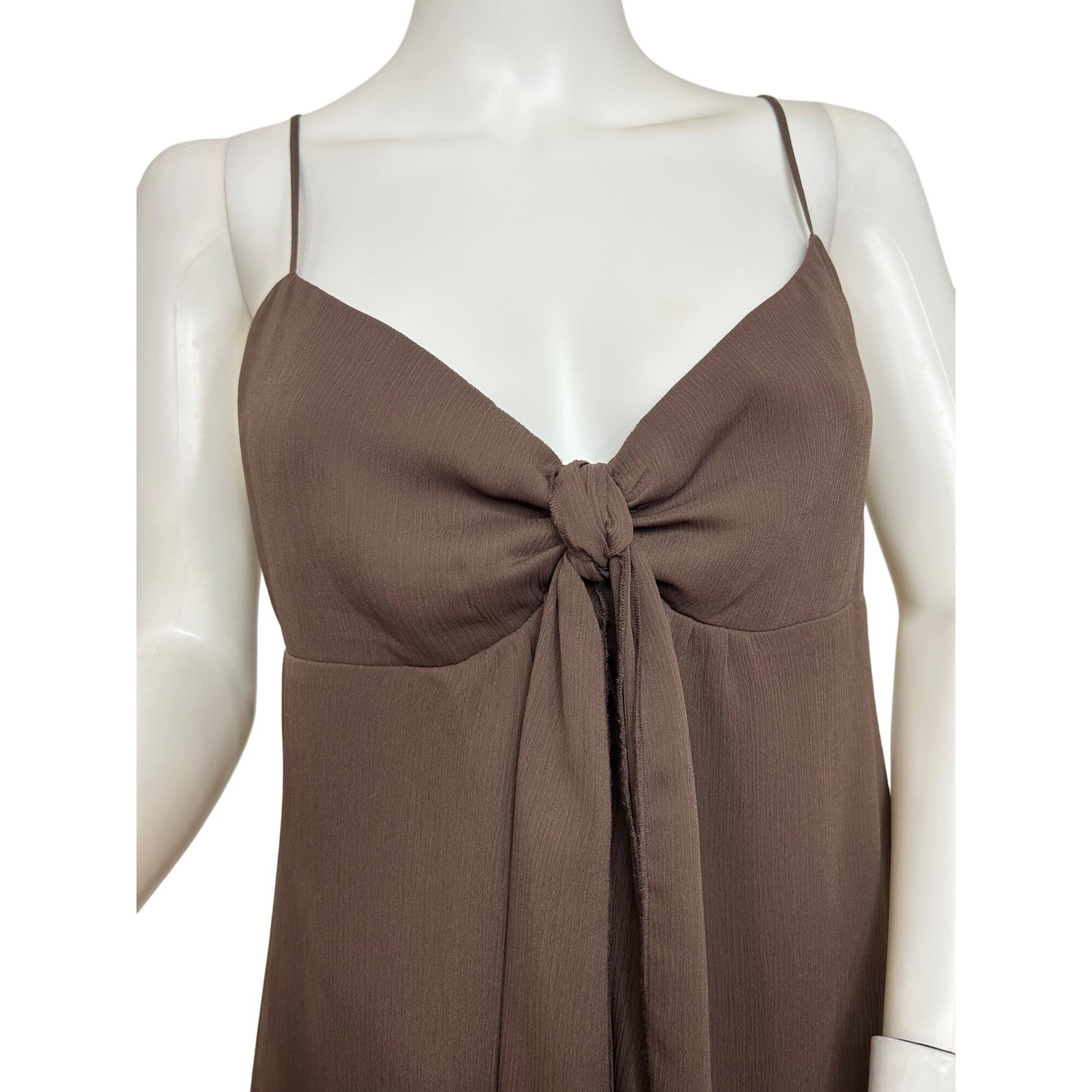 Michael Kors Michael Kors Dress Brown 10 Tiered Sleeveless Bow Tie Adjust Size L / US 10 / IT 46 - 2 Thumbnail