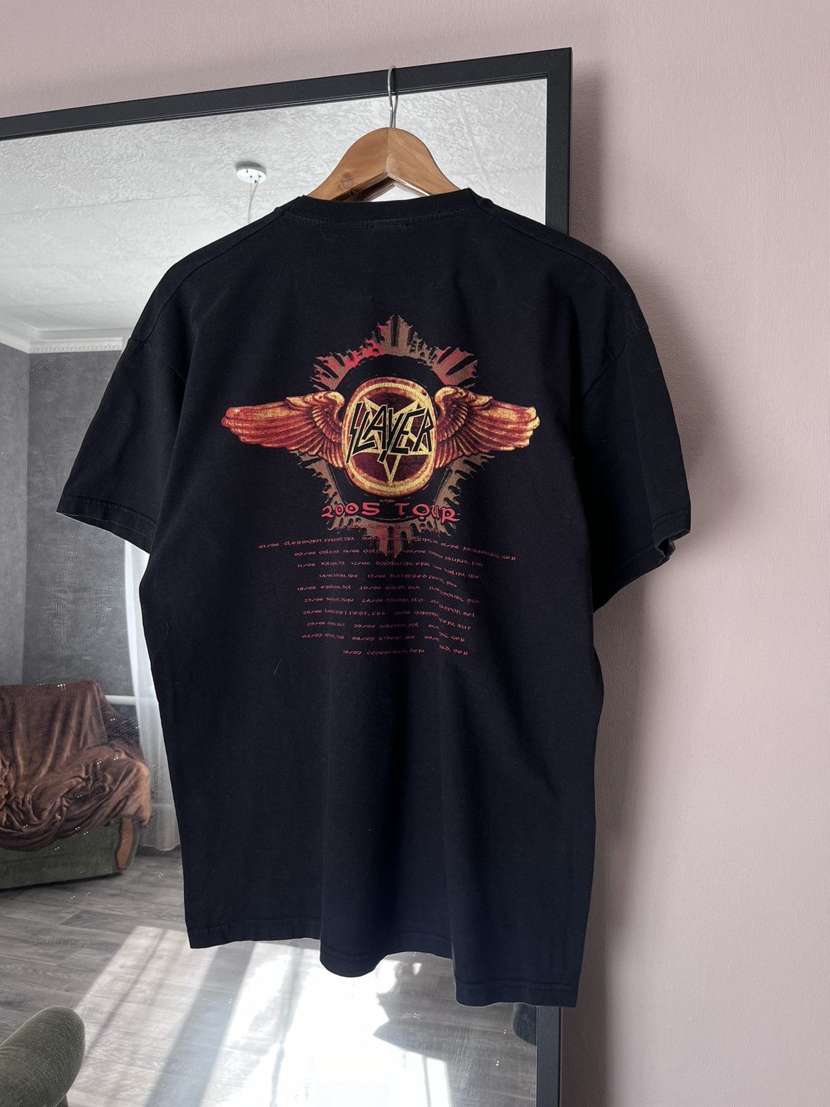 Band Tees VINTAGE 00s SLAYER TOUR T-SHIRT 2005 Size US L / EU 52-54 / 3 - 2 Thumbnail