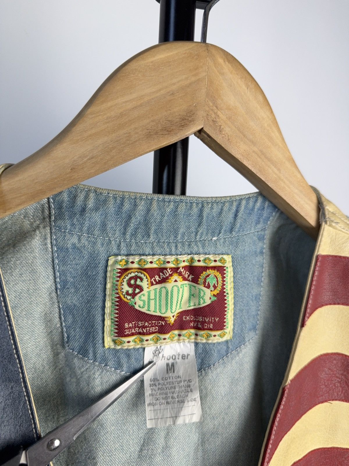 Cowboy Equipment × Vintage Vintage 90s Made in USA Shooter Leather Cowboy rare Vest Size US S / EU 44-46 / 1 - 6 Thumbnail