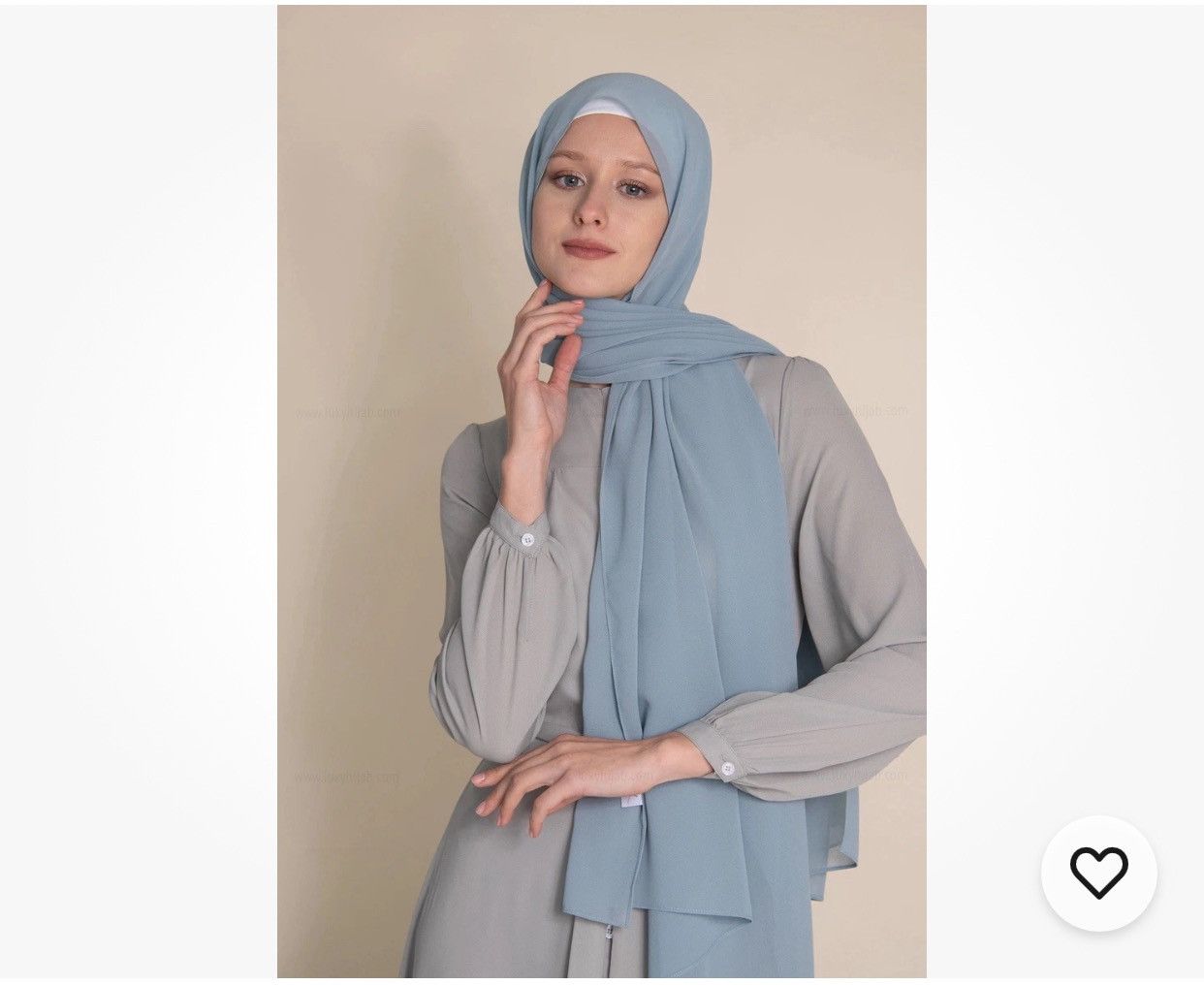 Other Premium Chiffon Rectangle Hijab In Teal For Women Size ONE SIZE - 1 Thumbnail