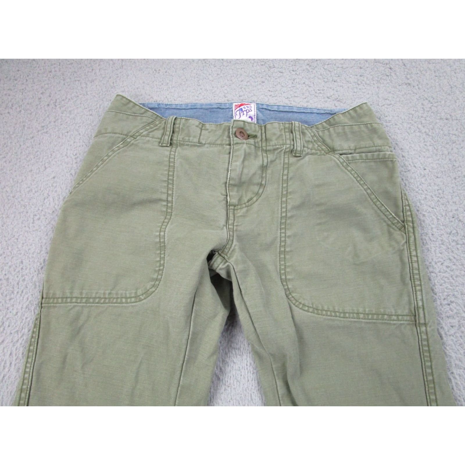 Prps PRPS Pants Womens 28 29 Green Boho Utility Military Chino Trousers Army Japan Pants Womens 28 29 Green Chino Army Japan Size 28" / US 6 / IT 42 - 3 Thumbnail