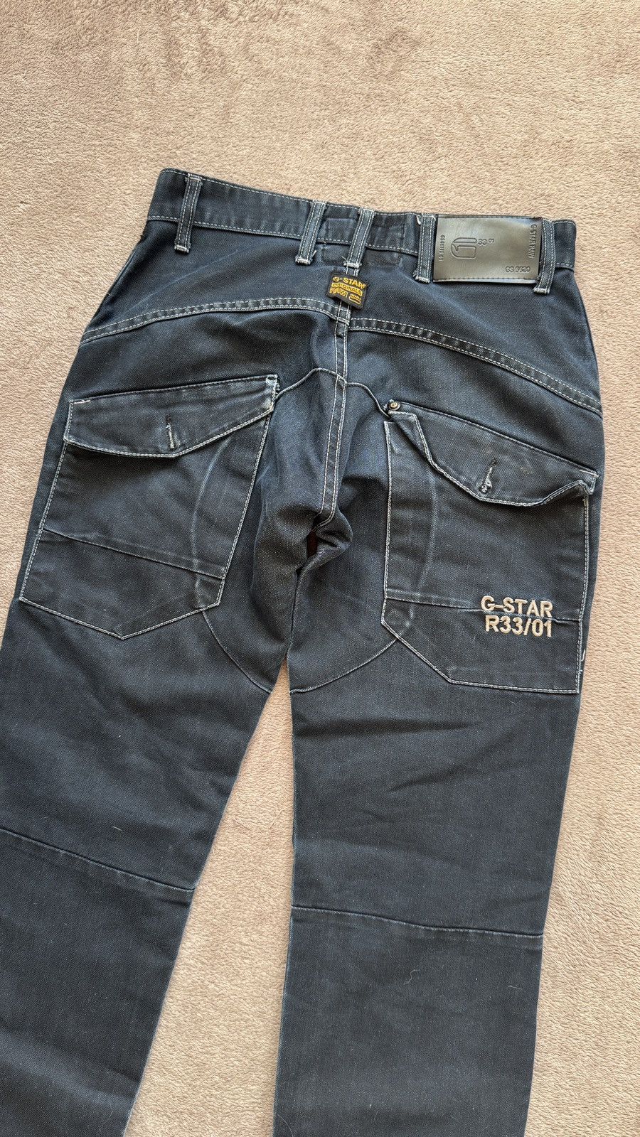 If Six Was Nine G-Star Dirty Faded Mudwash Distressed Work Jeans LGB vibe Size US 30 / EU 46 - 2 Thumbnail