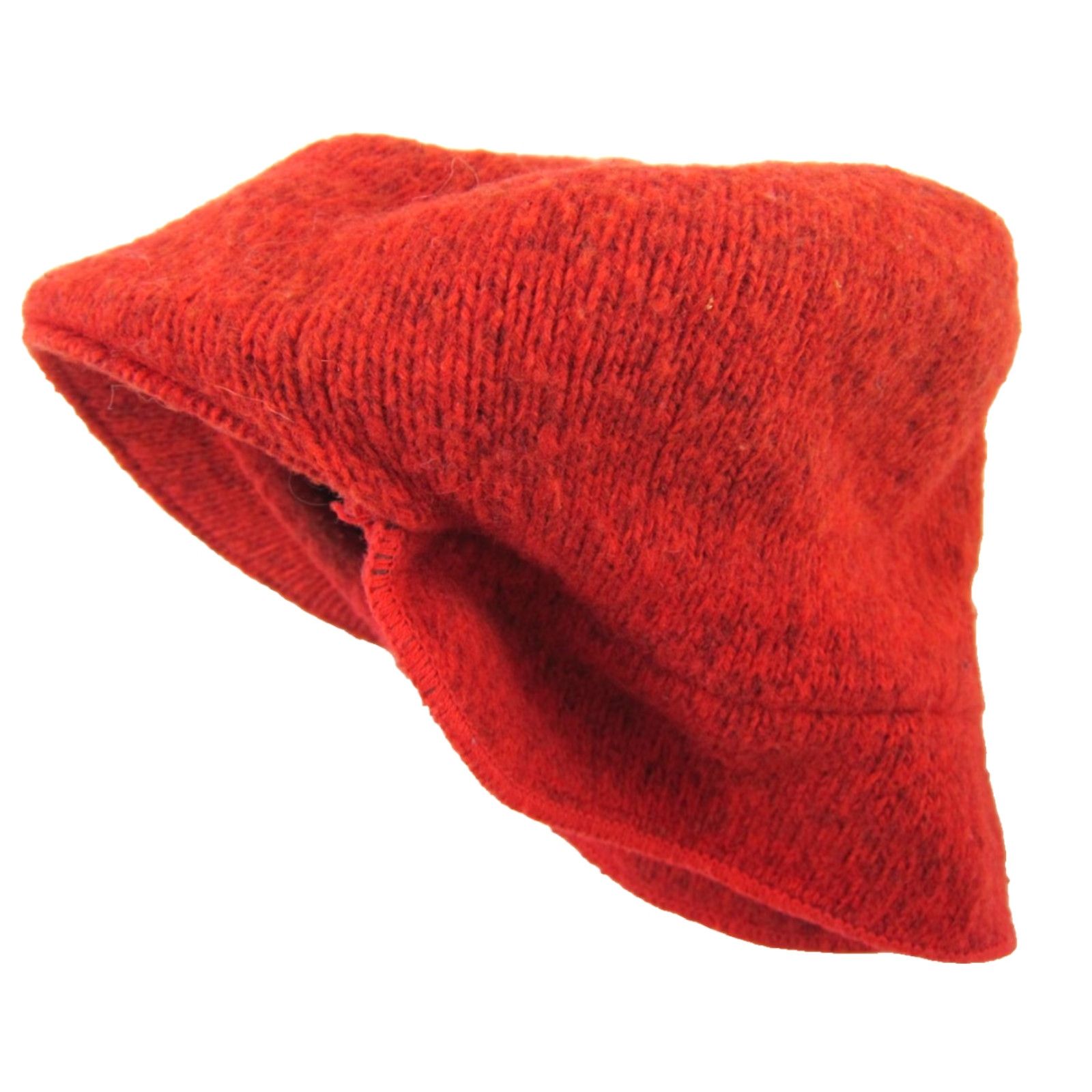 Vintage VINTAGE L.L. Bean Hat Unisex Adults Trapper Beanie Visor Ear Flap Red Wool OS Size ONE SIZE - 5 Thumbnail