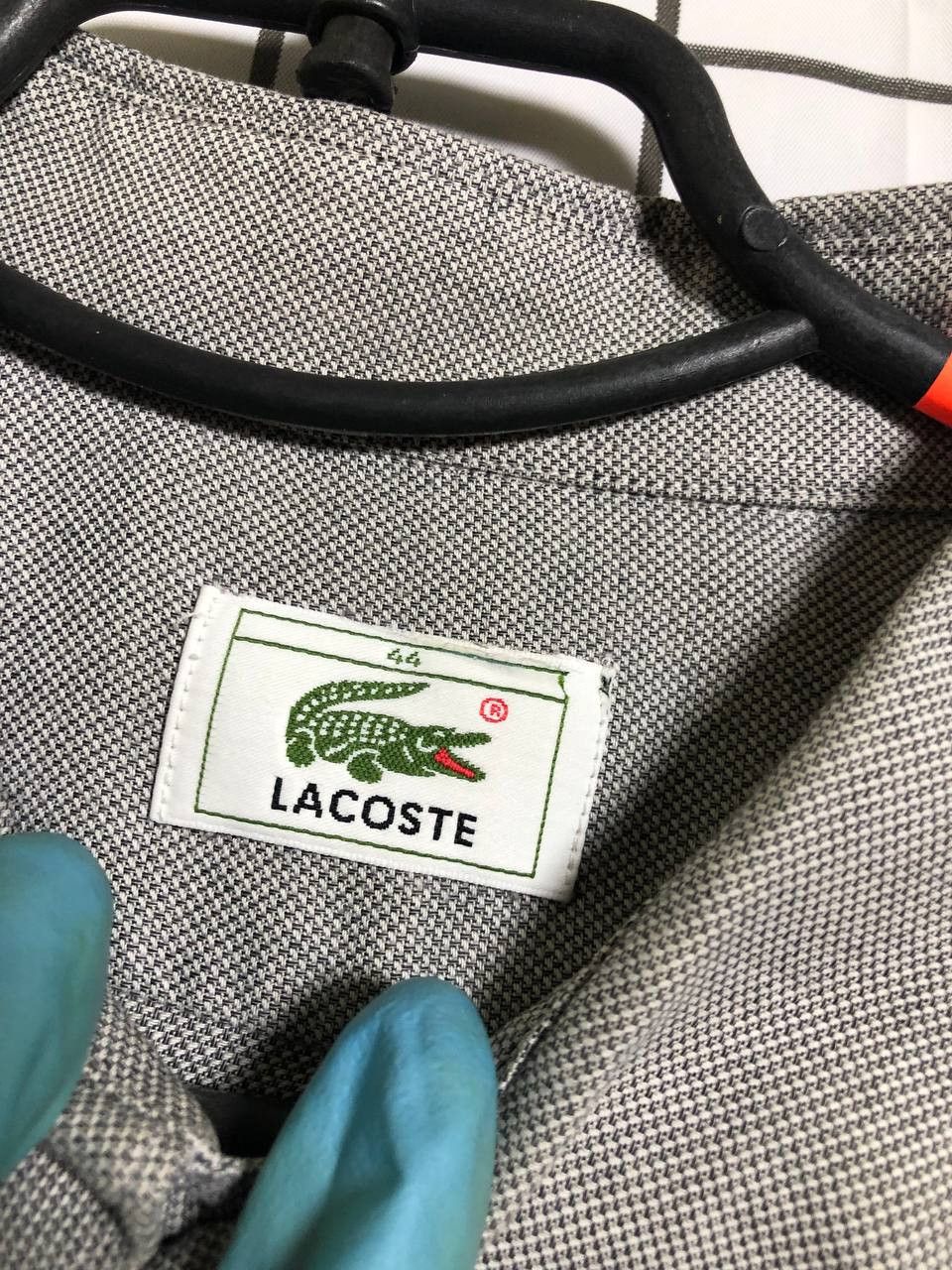 Lacoste Lacoste Regular Fit Short Sleeve Oxford Shirt in Pale Size US L / EU 52-54 / 3 - 14 Thumbnail
