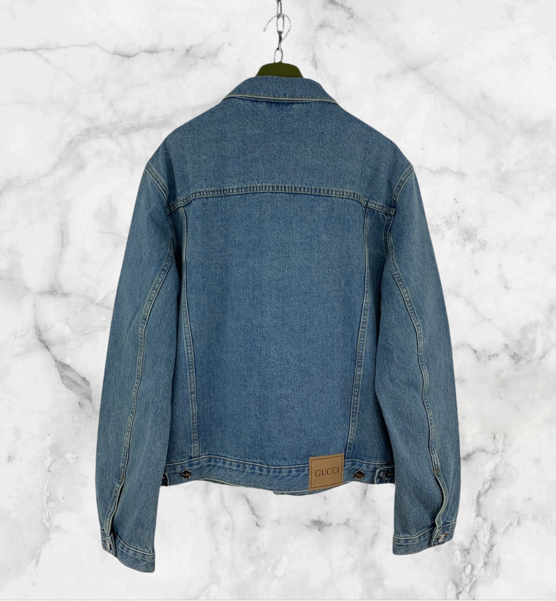 Gucci Gucci GG Double G Lasered Buttoned Pockets Denim Jacket Size US L / EU 52-54 / 3 - 2 Thumbnail