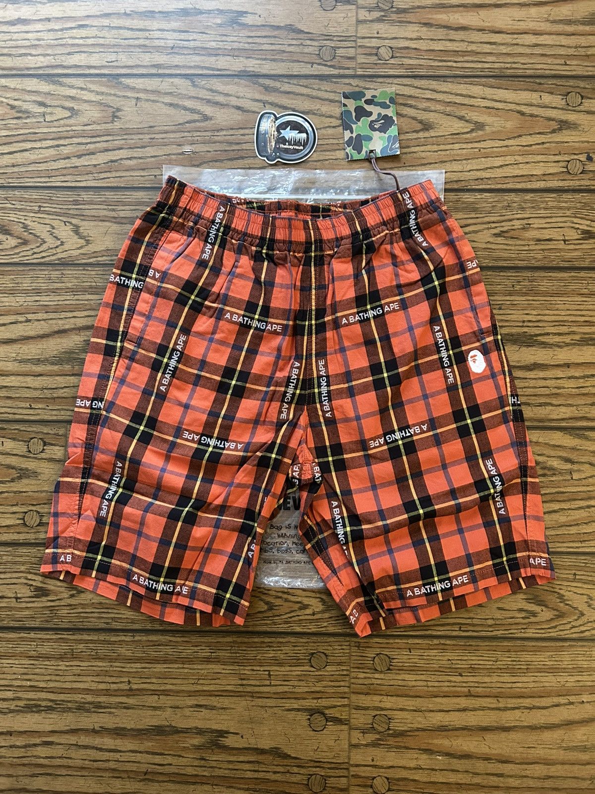 Bape NEW Bape Plaid Pajama Shorts Size US 28 / EU 44 - 1 Thumbnail