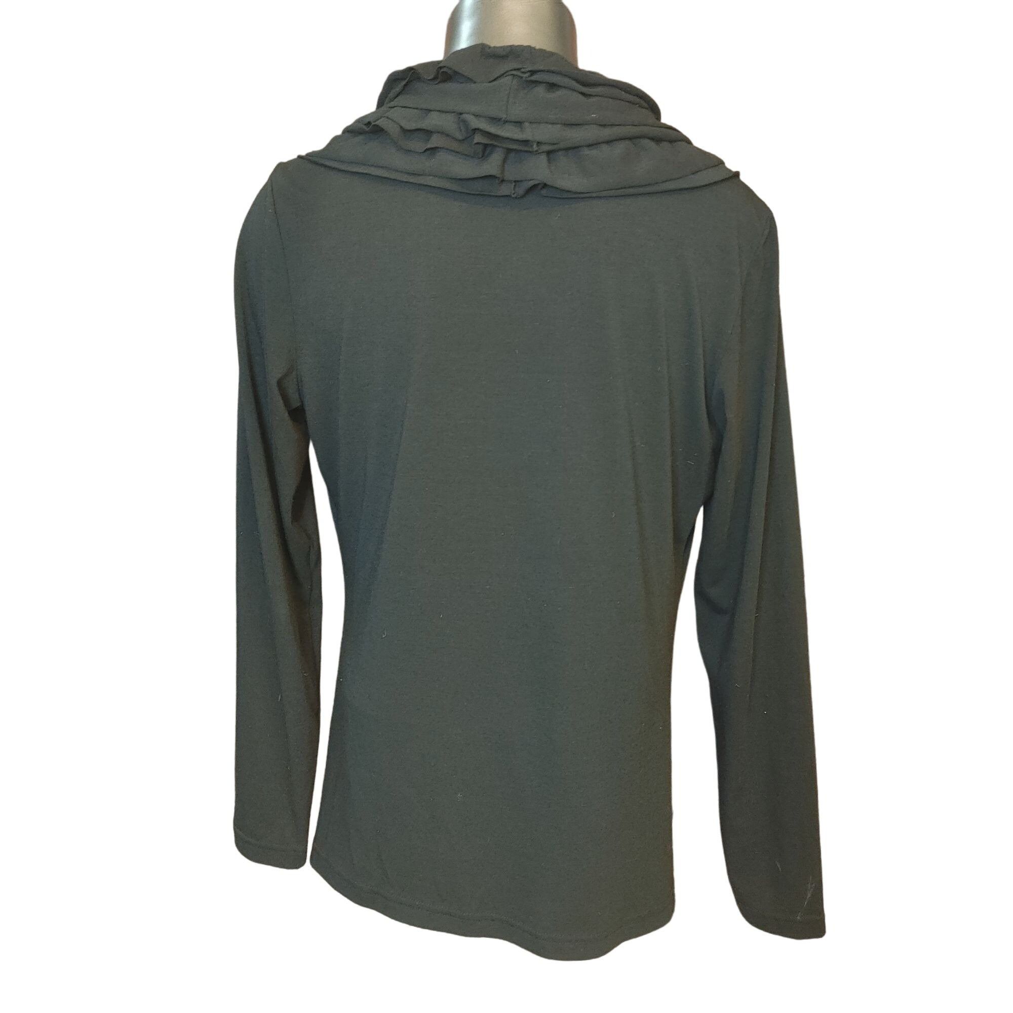 Other MILANO Womens L Black Layered Tiered Ruffle Long Sleeve Card Size L / US 10 / IT 46 - 2 Thumbnail