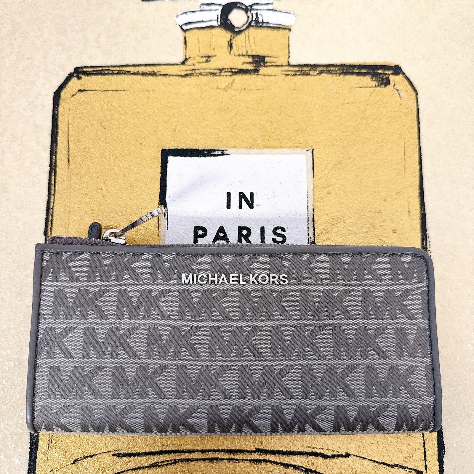 Michael Kors Michael Kors 35T9STVZ3JJet Set Travel Signature CanvasWallet Size ONE SIZE - 5 Thumbnail