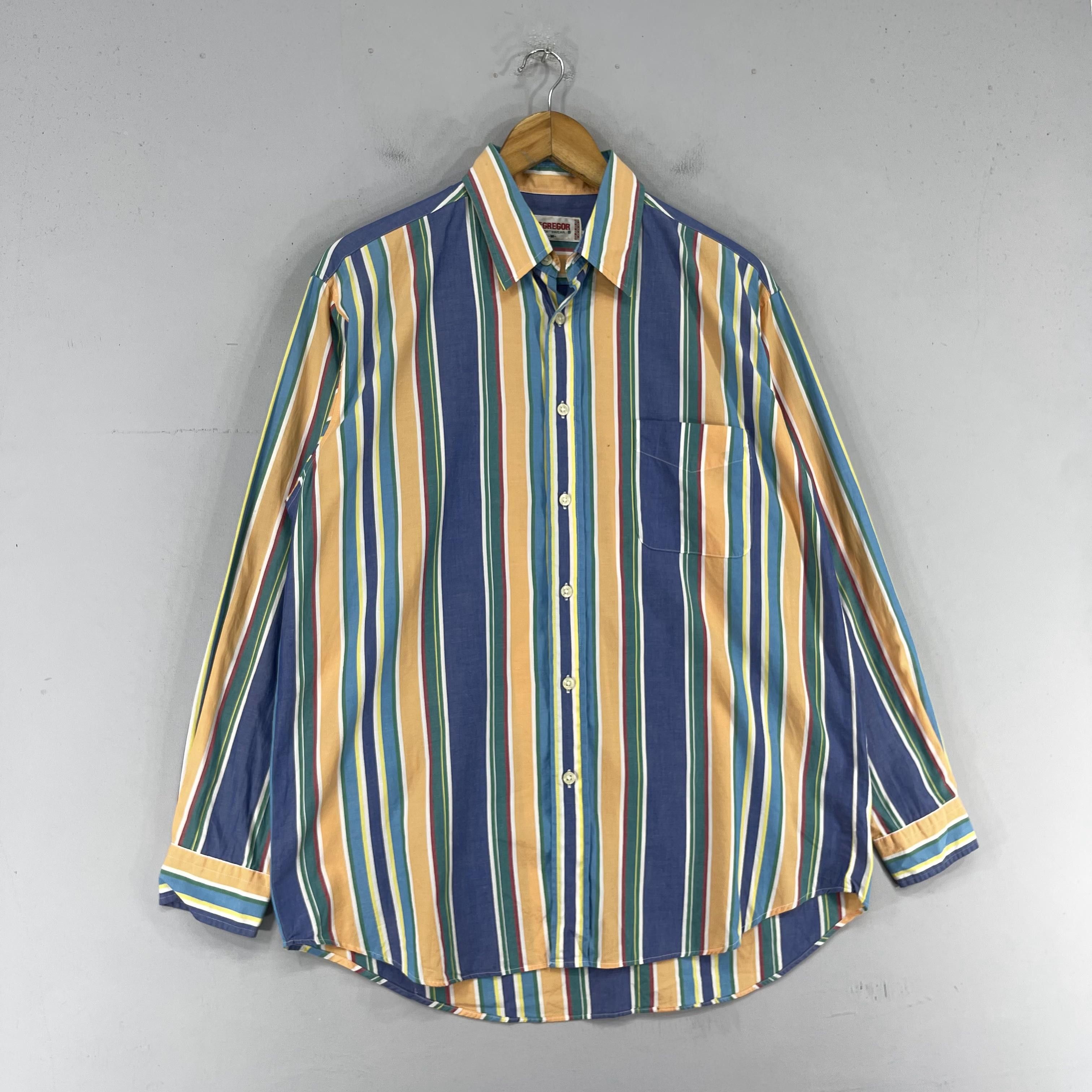 McGregor × Vintage Vintage McGREGOR Multi Stripe Retro Flannel Shirt Size US M / EU 48-50 / 2 - 4 Thumbnail