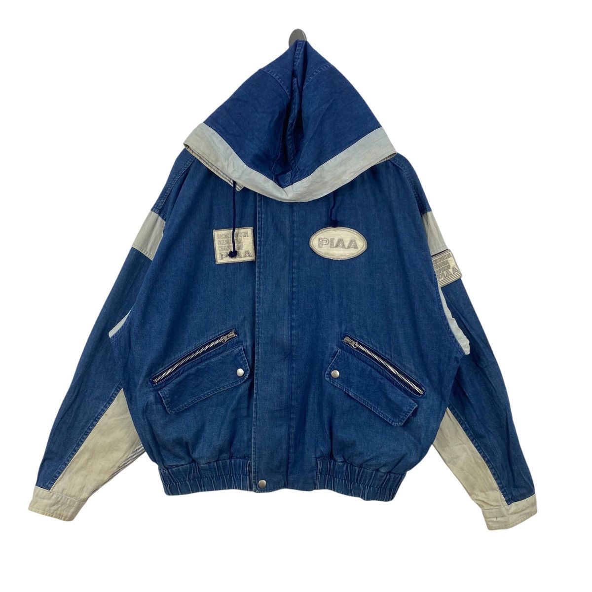 Vintage Vintage PIAA SPORTS ELEGANCE Japan Racing Denim Hooded Size US XXL / EU 58 / 5 - 4 Thumbnail