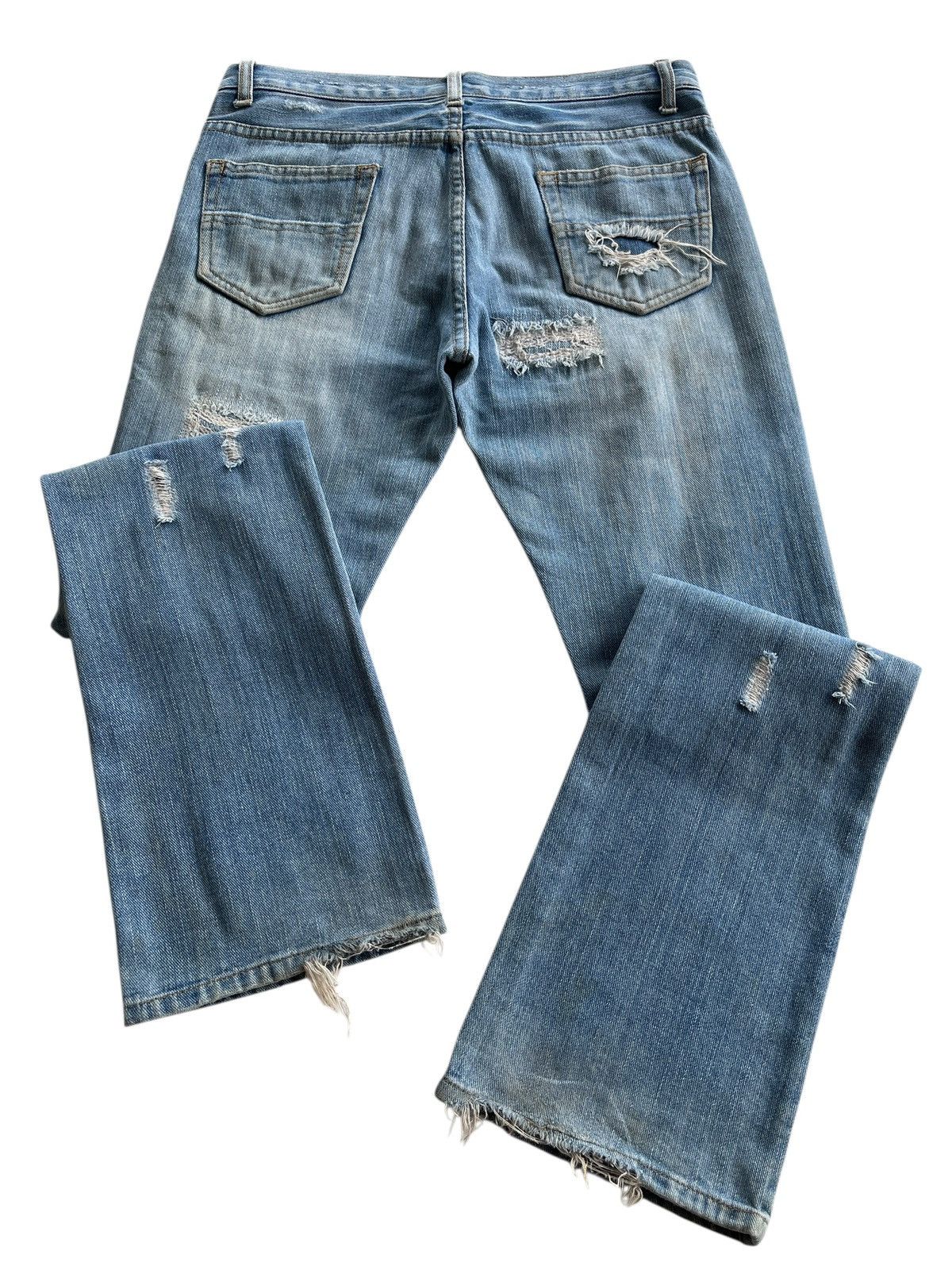 Japanese Brand Tokyo Rush Distressed Boro Flare Denim Size US 32 / EU 48 - 6 Thumbnail