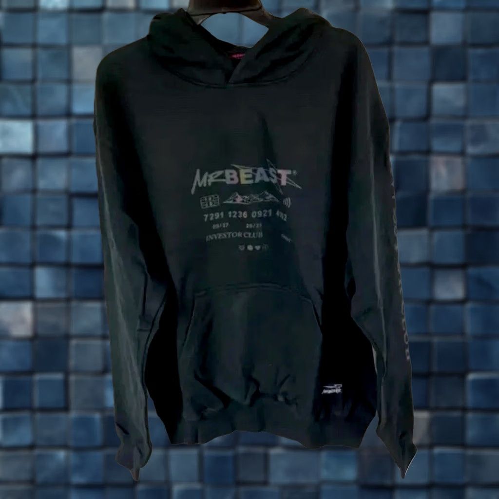 Vintage revolt Hoodie Womens 12 Black NEW Beast Investor Club Reflective Pullover Size Size XL / US 12-14 / IT 48-50 - 1 Thumbnail