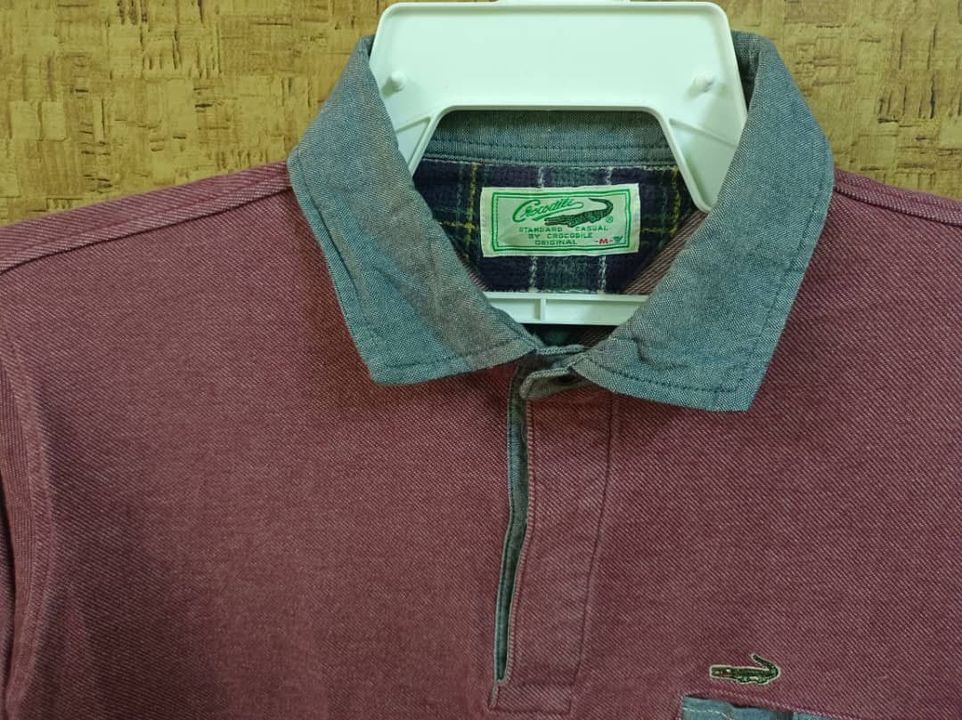 Japanese Brand × Vintage Vintage Crocodile Original Denim Style Button Up Tee Shirt Size US M / EU 48-50 / 2 - 2 Thumbnail