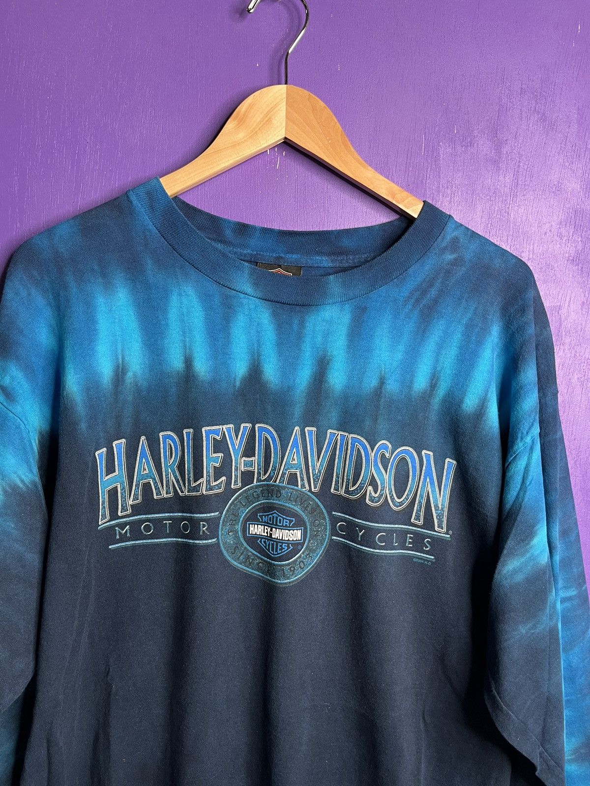 Harley Davidson × Vintage Vintage 2004 Harley Davidson tie dye long-sleeve t-shirt Size US L / EU 52-54 / 3 - 3 Thumbnail