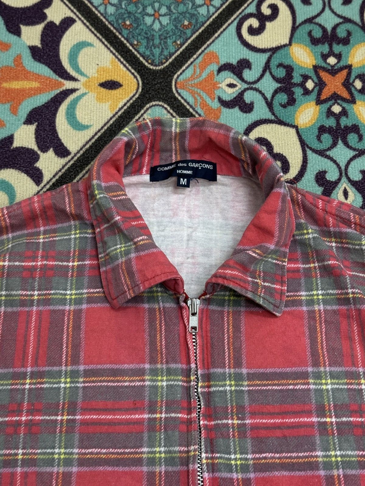 Comme des Garcons SS2005 Comme des Garcons Plaid Tartan Zipper Polos Jacket Size US M / EU 48-50 / 2 - 2 Thumbnail
