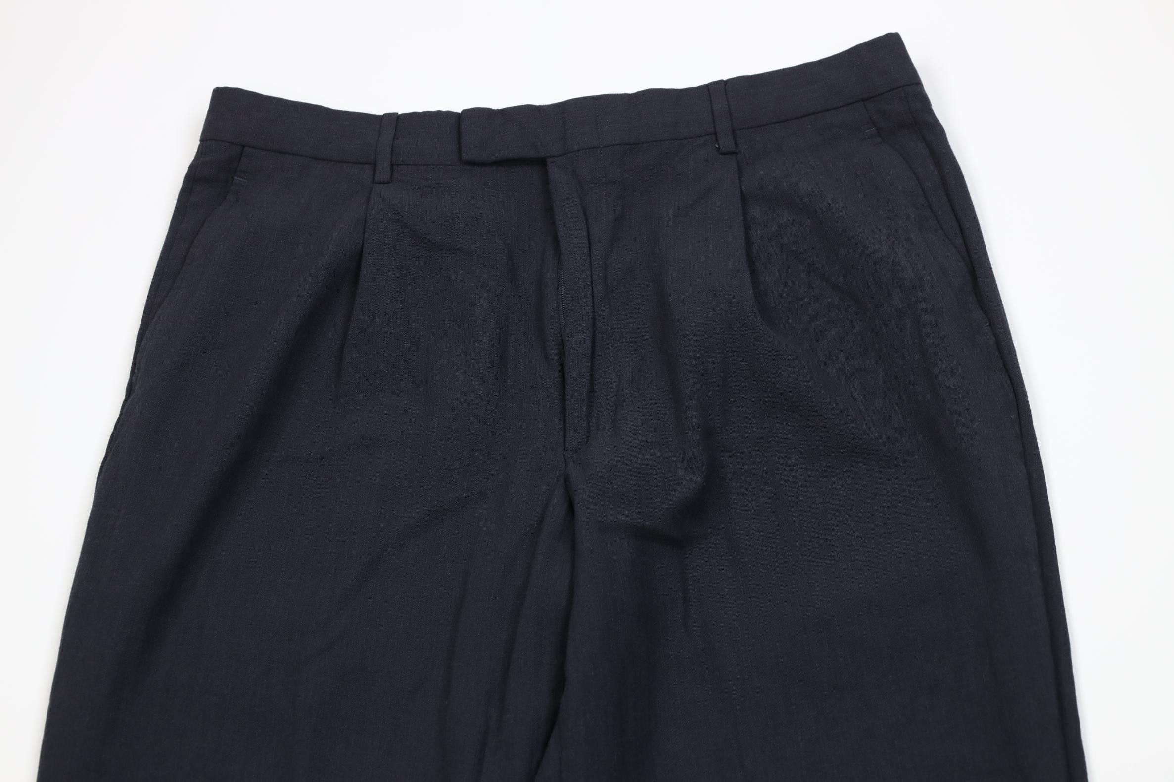 Vintage Vintage 90s Streetwear Gabardine Knit Wide Leg Chino Pants Size US 38 / EU 54 - 2 Thumbnail