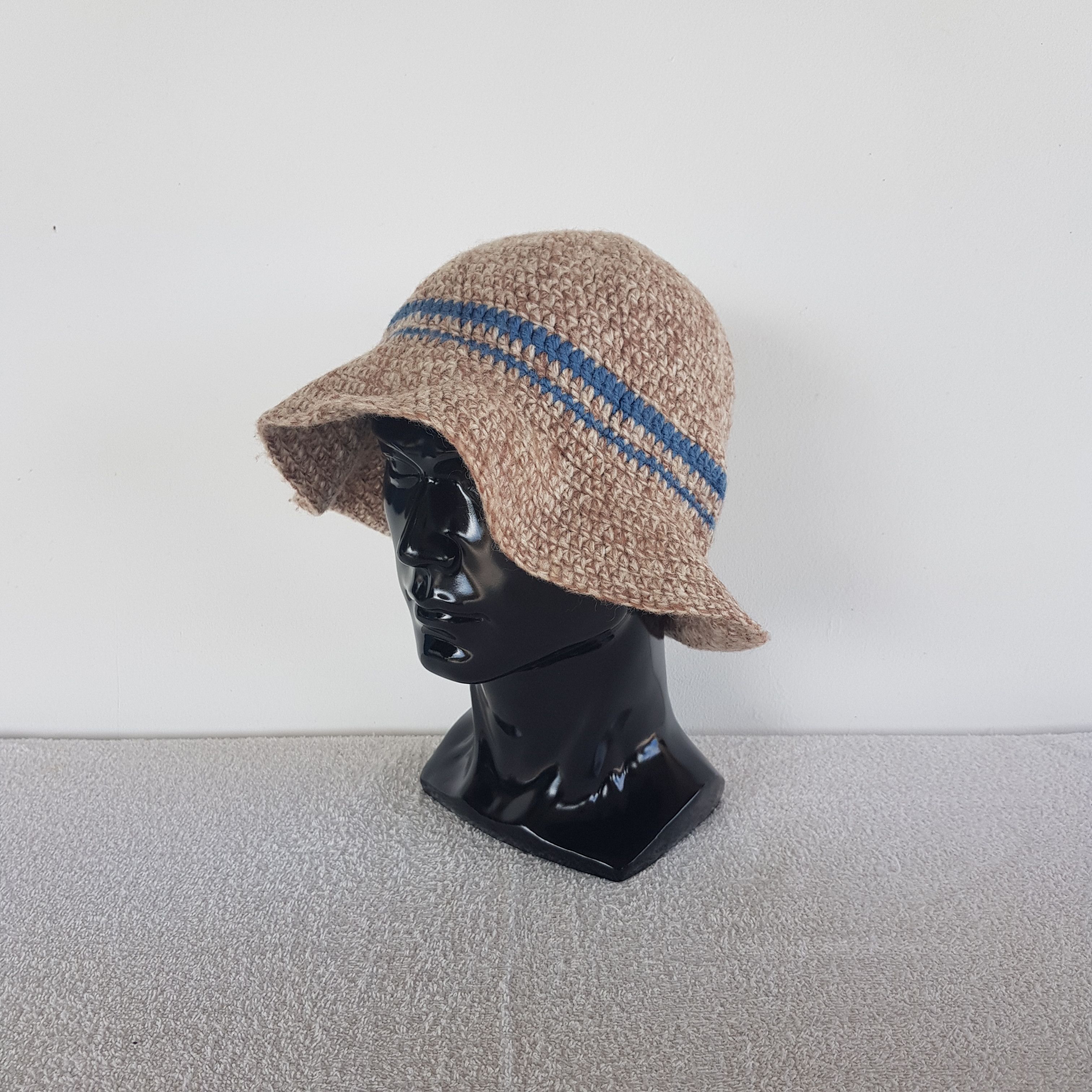 Japanese Brand Vintage Japanese Crochet Beanie Ribbed Knit Snow Caps Hats. Size ONE SIZE - 1 Thumbnail