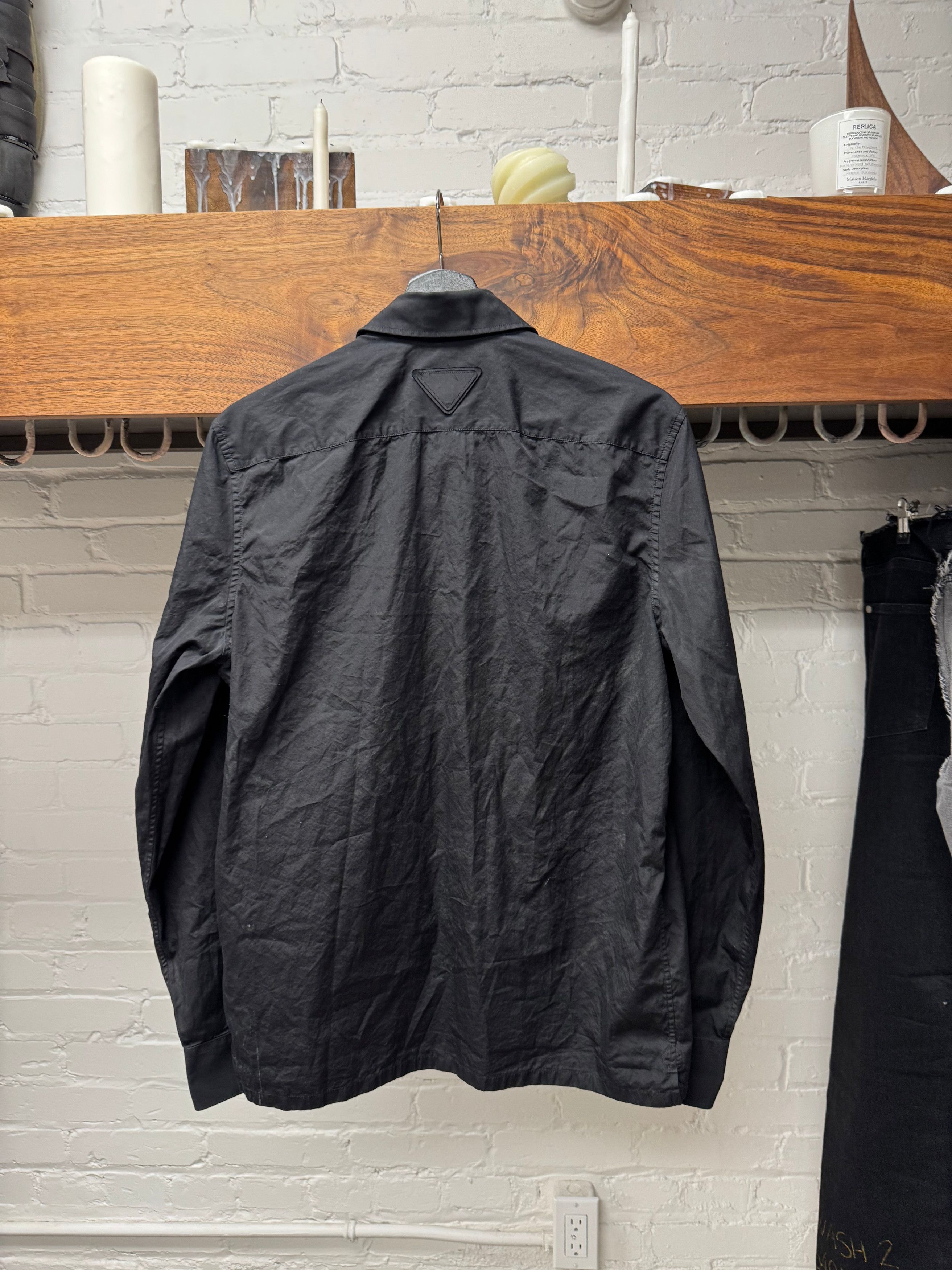 Prada Prada Black ‘Saffiano’ Emblem Button Up Shirt Size US M / EU 48-50 / 2 - 3 Thumbnail