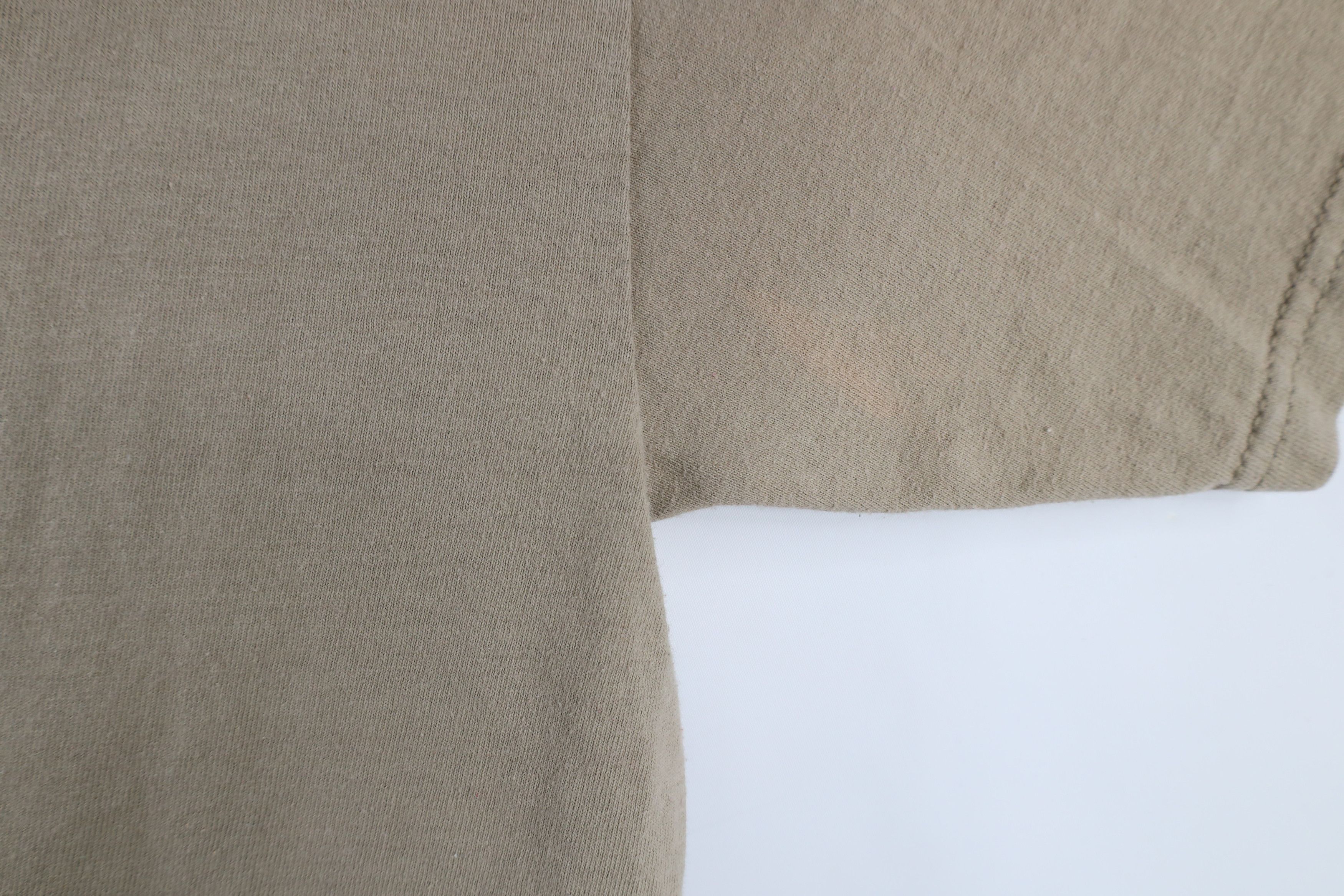 Vintage Vintage 90s Streetwear Heavyweight Cotton T-Shirt Khaki Size US XXL / EU 58 / 5 - 11 Thumbnail
