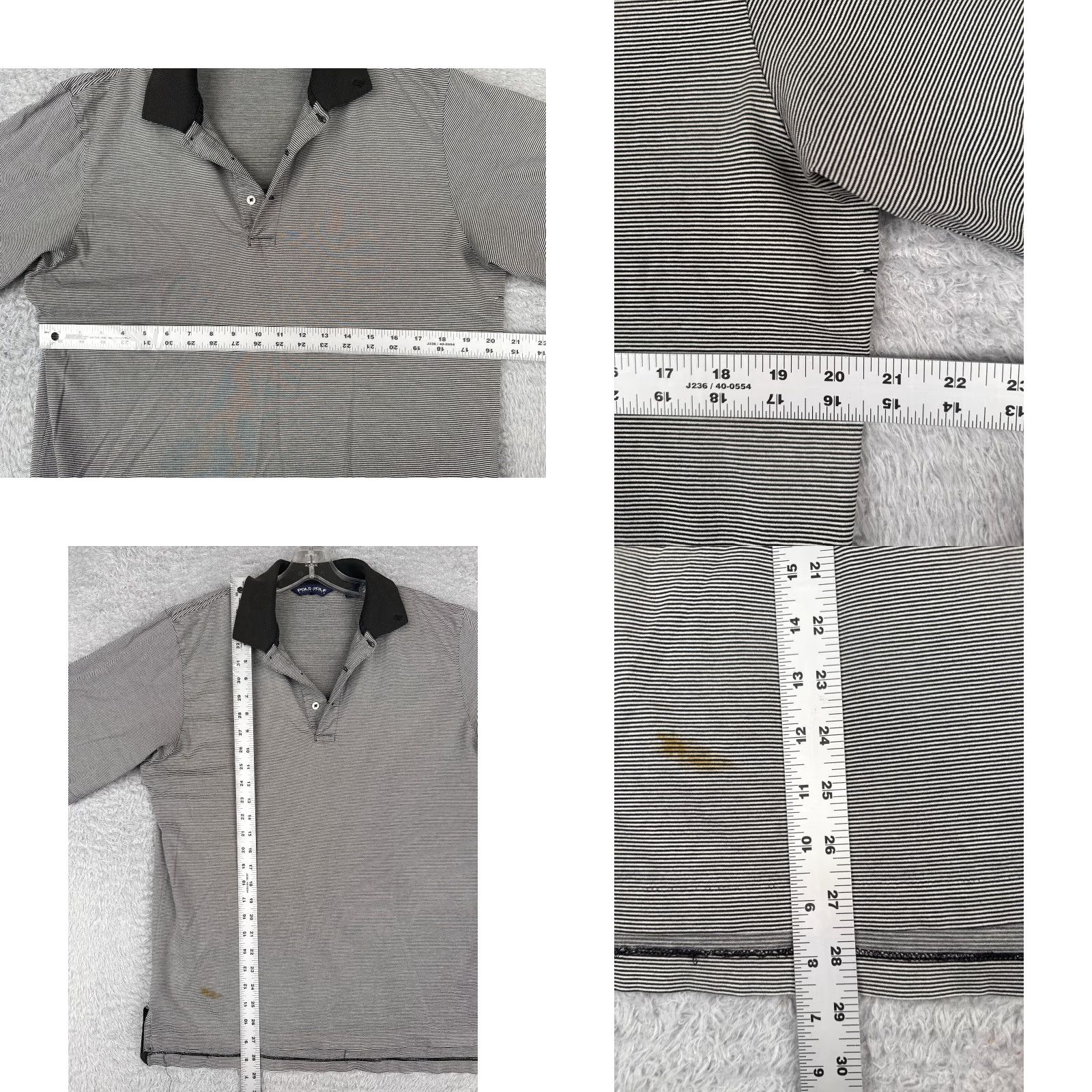 Ralph Lauren Polo Ralph Lauren Men's Polo Shirt Medium Black White Stripe 100% Cotton Activewear Size US M / EU 48-50 / 2 - 8 Thumbnail