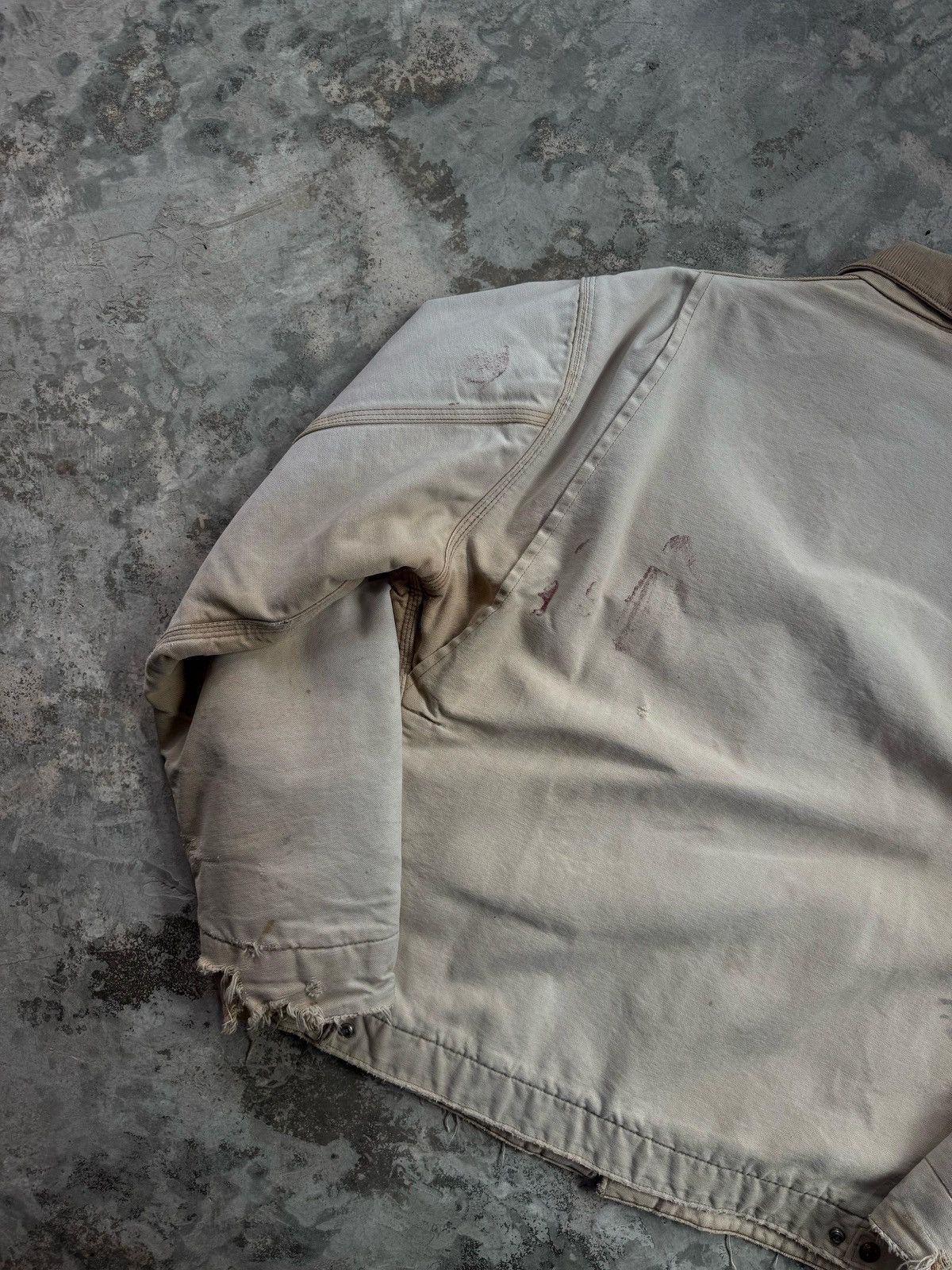 Carhartt × Vintage Vintage 80s Beige Carhartt Detroit Jacket Size US L / EU 52-54 / 3 - 6 Thumbnail