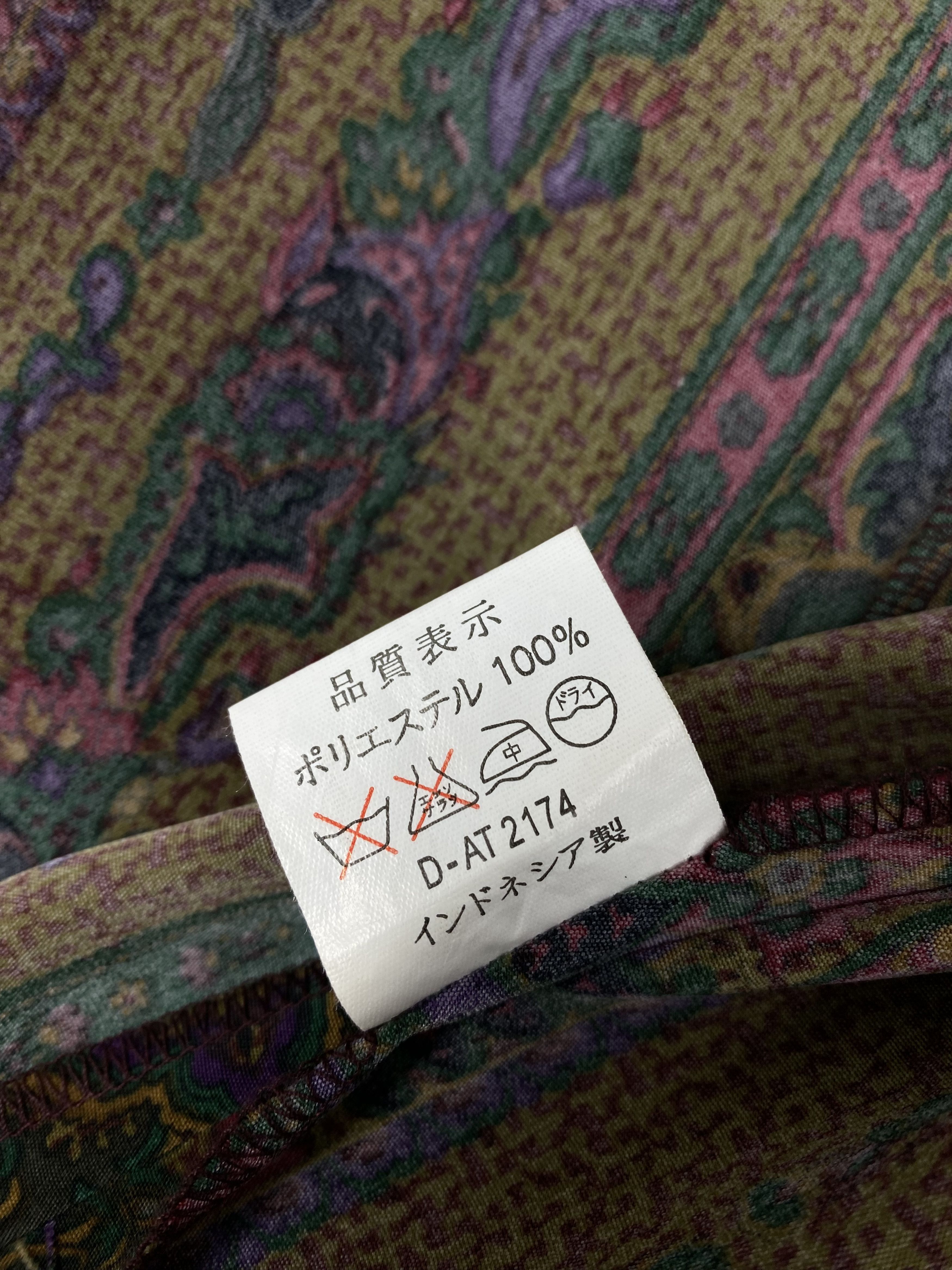 Japanese Brand Vintage Elegance Batik Pattern Long Sleeve Shirts Size US M / EU 48-50 / 2 - 8 Thumbnail