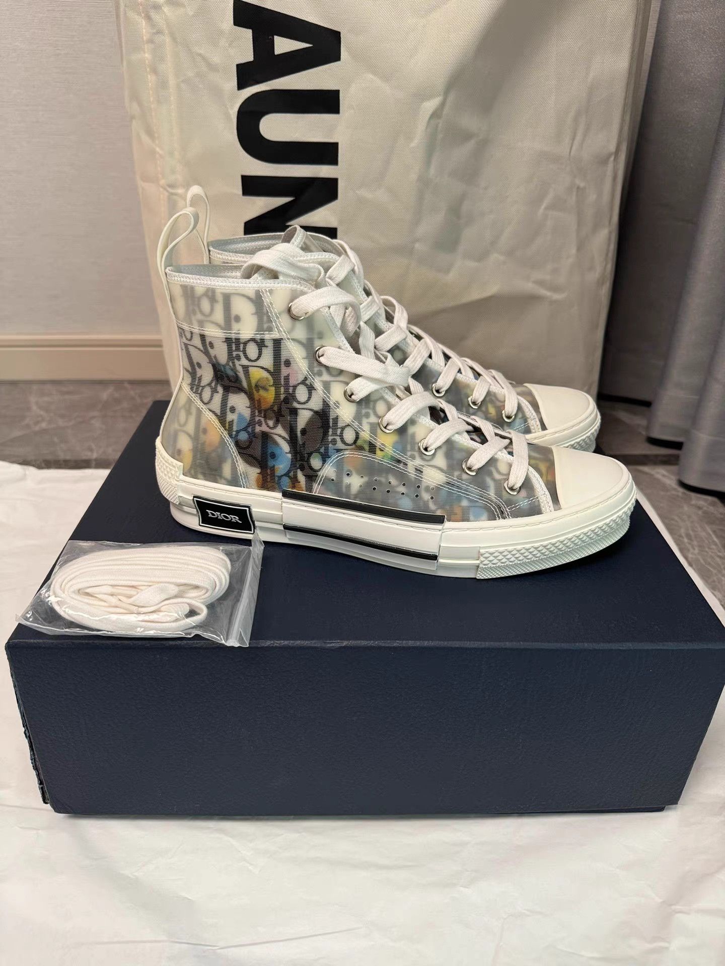 Dior DIOR B23 Alex Foxton High-Top Sneakers K6 Size US 7 / EU 40 - 8 Thumbnail
