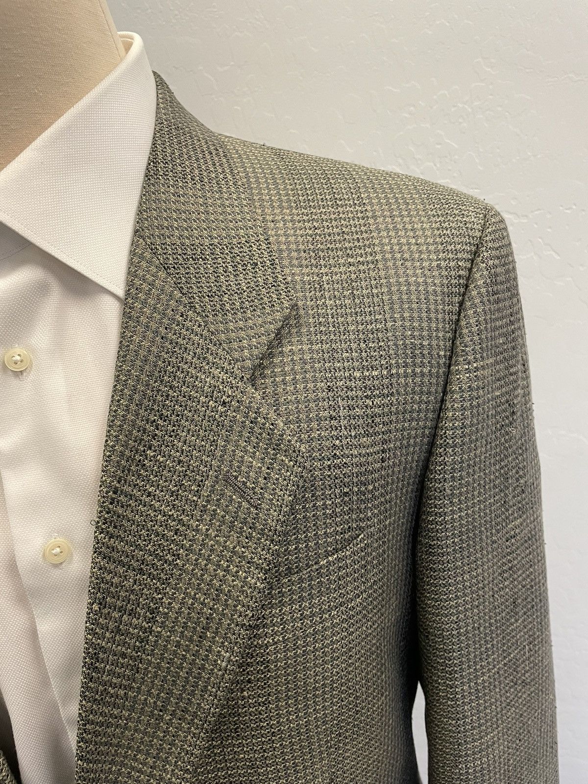 Giorgio Armani × Vintage Iridescent Silk Tweed Jacket Size 42R - 2 Thumbnail