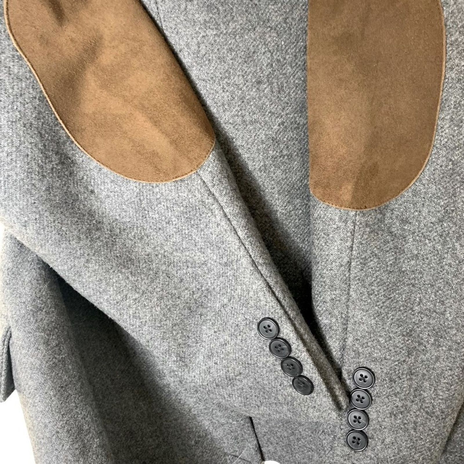 J.Crew J Crew Wool Blend Suede Elbow Patch Sports Jacket Blazer Men Size 36R - 10 Thumbnail