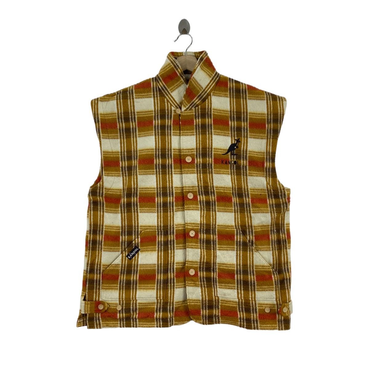 Kangol KANGOL SPORT Check Tartan Small Embroidered Logo Button Up Size US XL / EU 56 / 4 - 1 Thumbnail