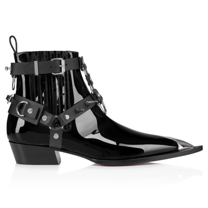 Christian Louboutin os11x0526 Cheliviss Ankle Boots in Black Size US 8 / EU 41 - 1 Thumbnail