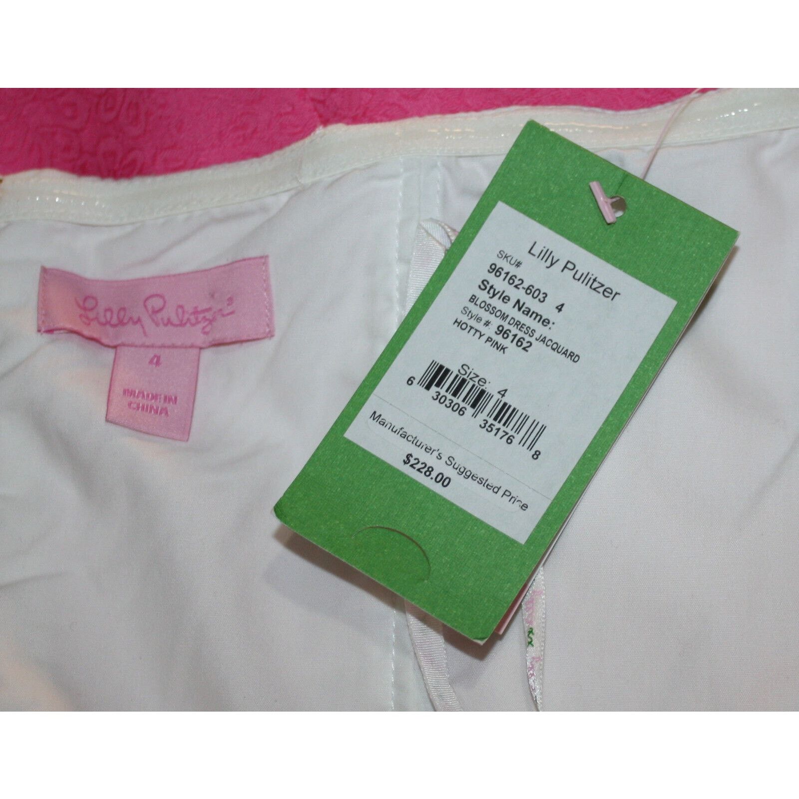 Lilly Pulitzer LILLY PULITZER Dress NWT 4 Blossom Jacquard Hotty Pink 96162 Size S / US 4 / IT 40 - 9 Thumbnail