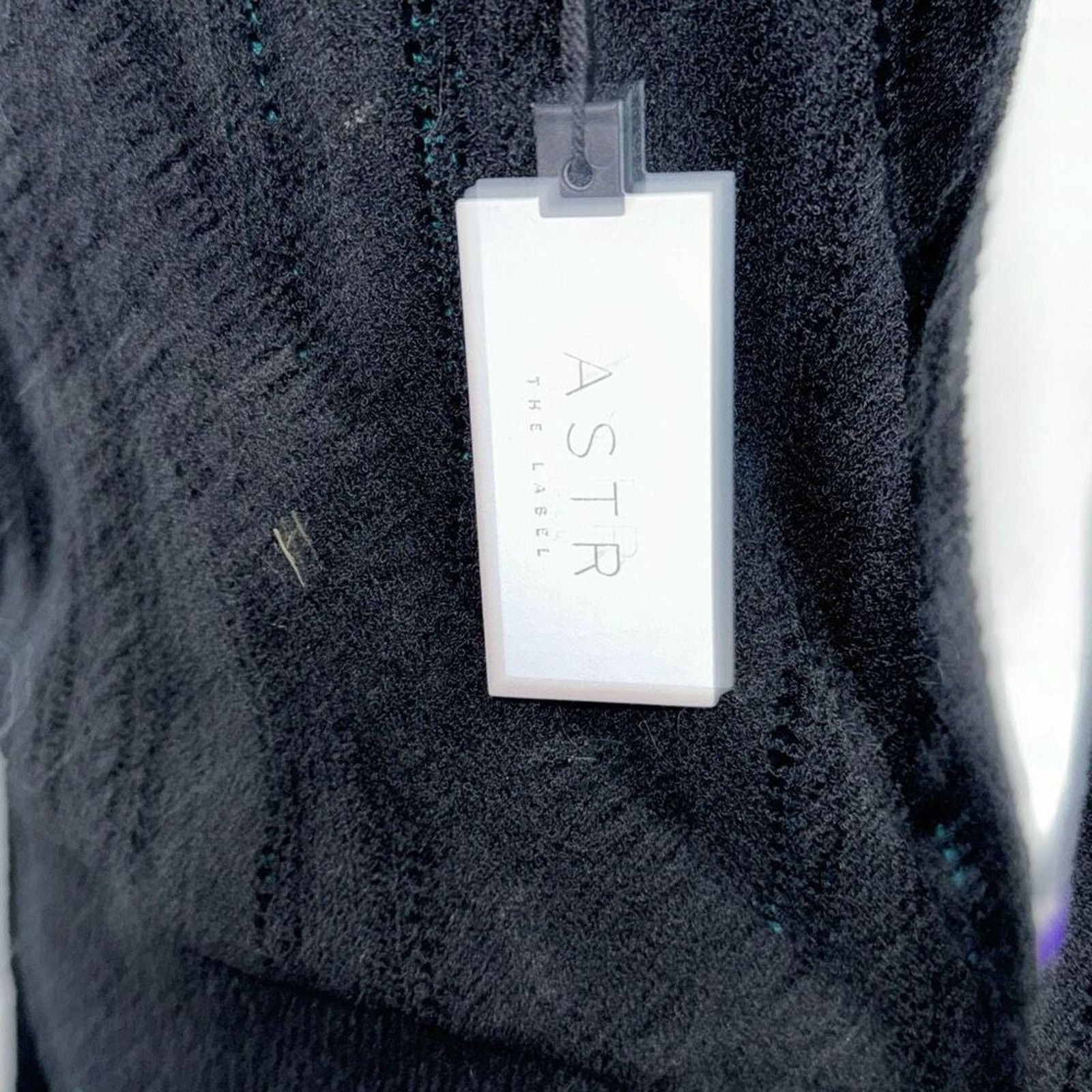 ASTR The Label ASTR Black Open Knit Cross Front Sweater | Sz M, NWT Size M / US 6-8 / IT 42-44 - 5 Thumbnail