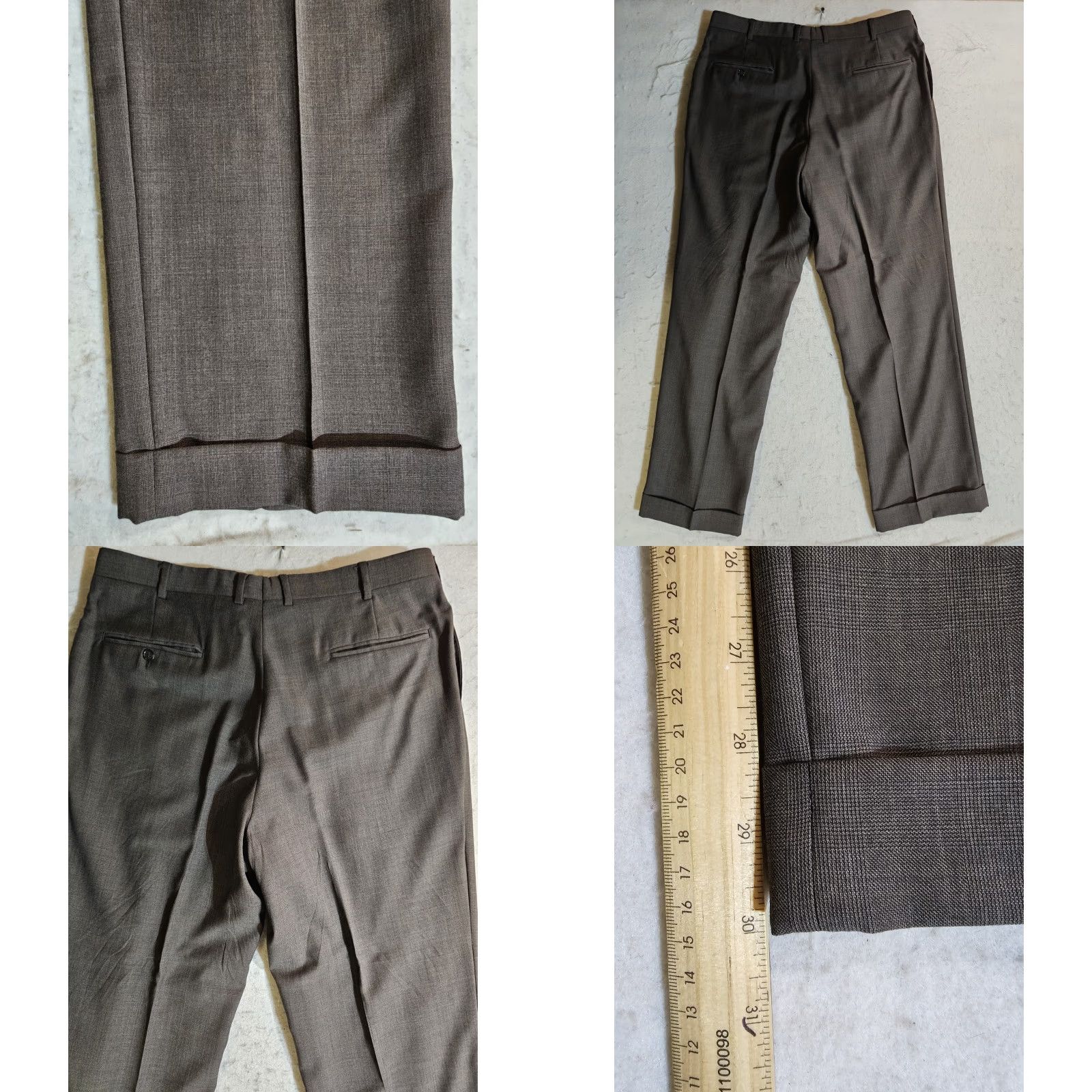 Jos. A. Bank Jos A Bank Signature Collection Suit Mens 2pc 100% Wool 43R 36x30 Brown/Grey Size 46R - 10 Thumbnail