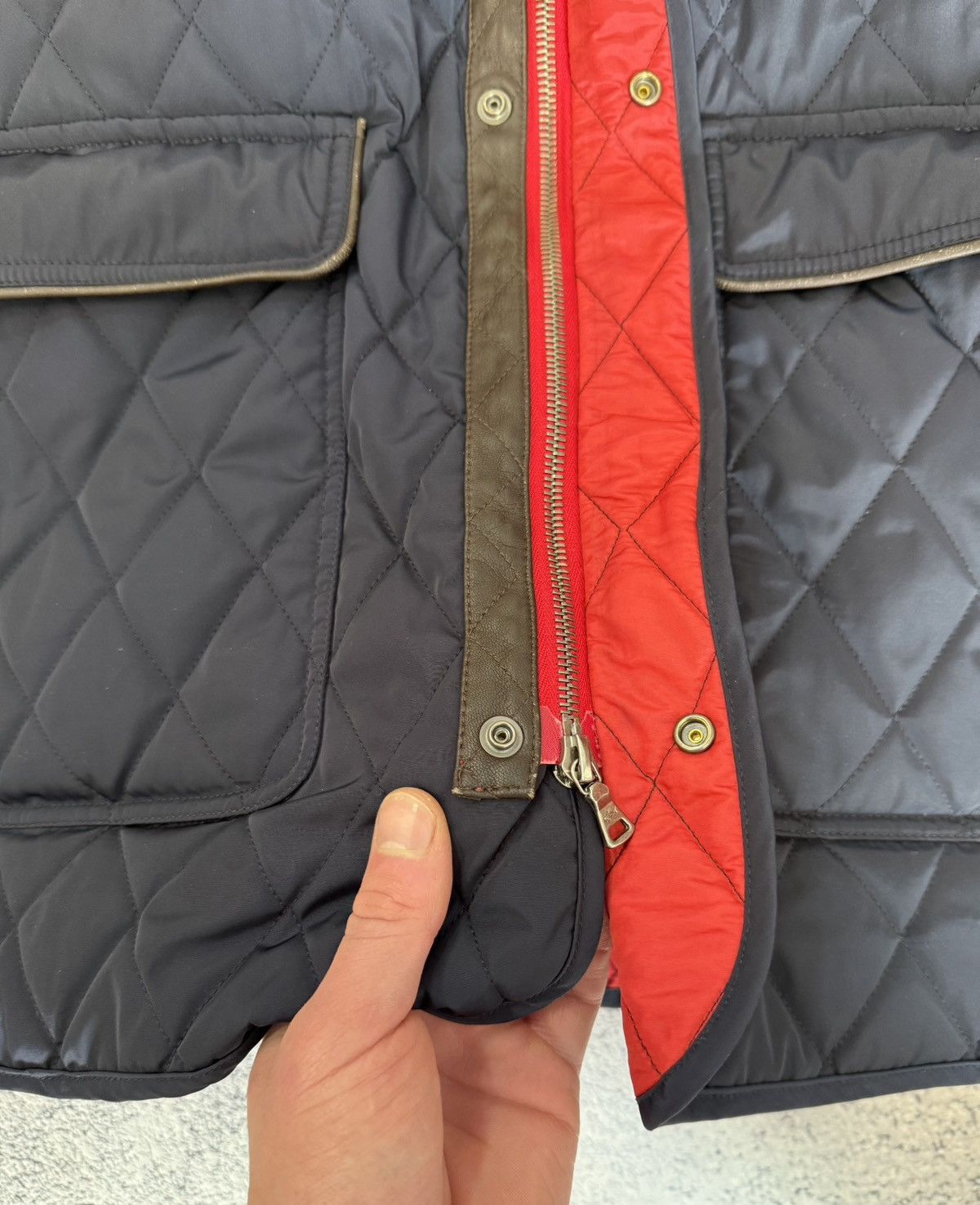 Paul & Shark Paul Shark Quilted Jacket Men 3XL Riri Zippers Lamb Leather Size US XXL / EU 58 / 5 - 17 Thumbnail