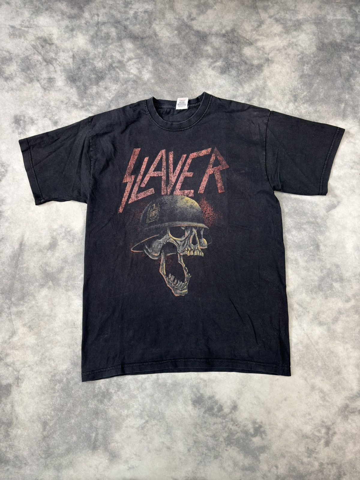 Band Tees × Vintage Vintage Slayer Skull Graphic Opium Death Metal Styled Tshirt Size US M / EU 48-50 / 2 - 1 Thumbnail
