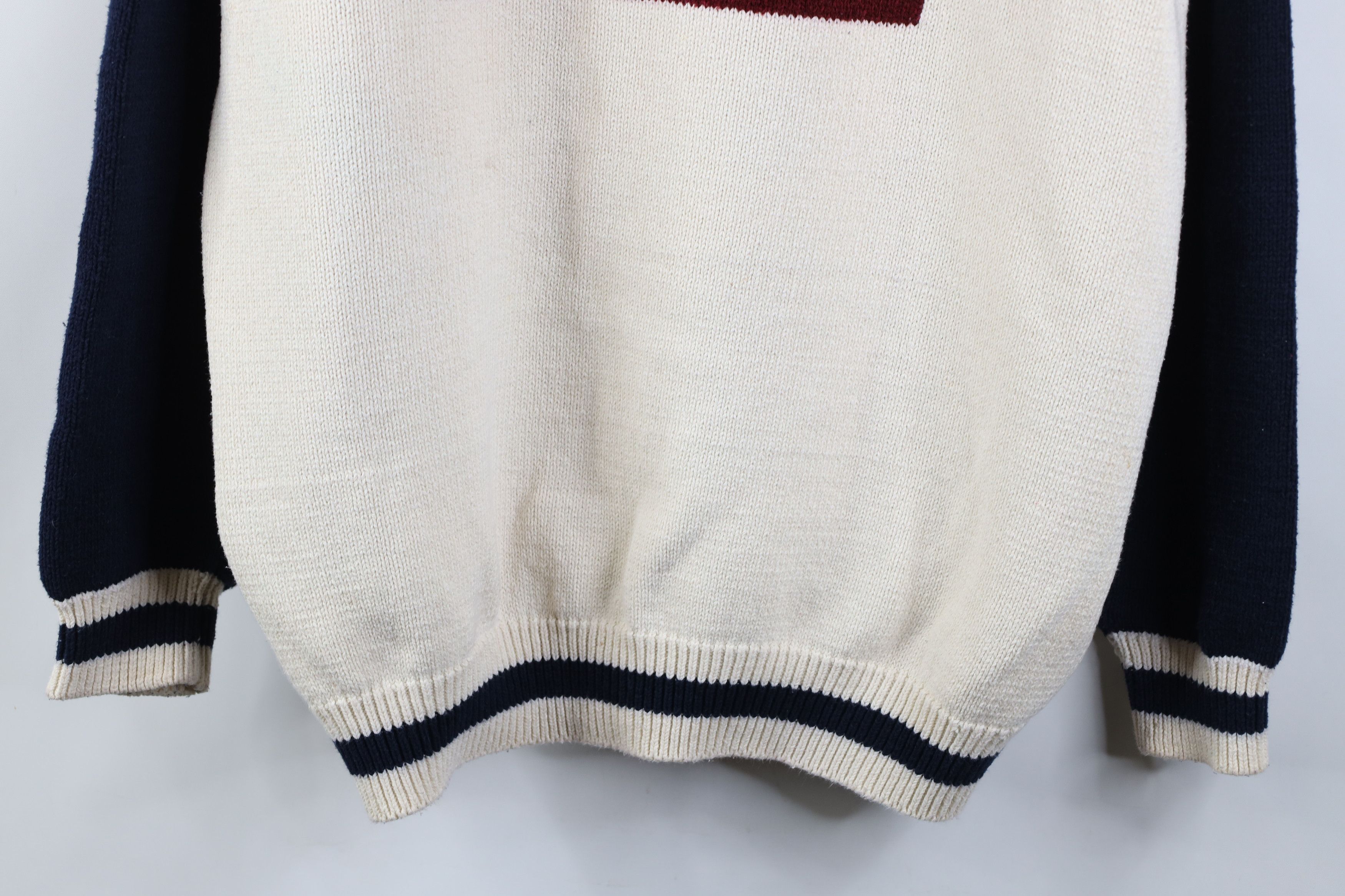 Vintage Vintage 90s Streetwear USA Flag Knit Crewneck Sweater Size US XXL / EU 58 / 5 - 3 Thumbnail