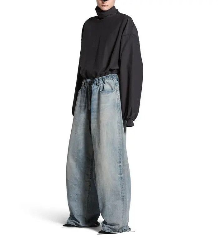 Balenciaga o1la1rc1a0526 555 / Oversized Baggy Pants in Blue Size US 32 / EU 48 - 3 Thumbnail
