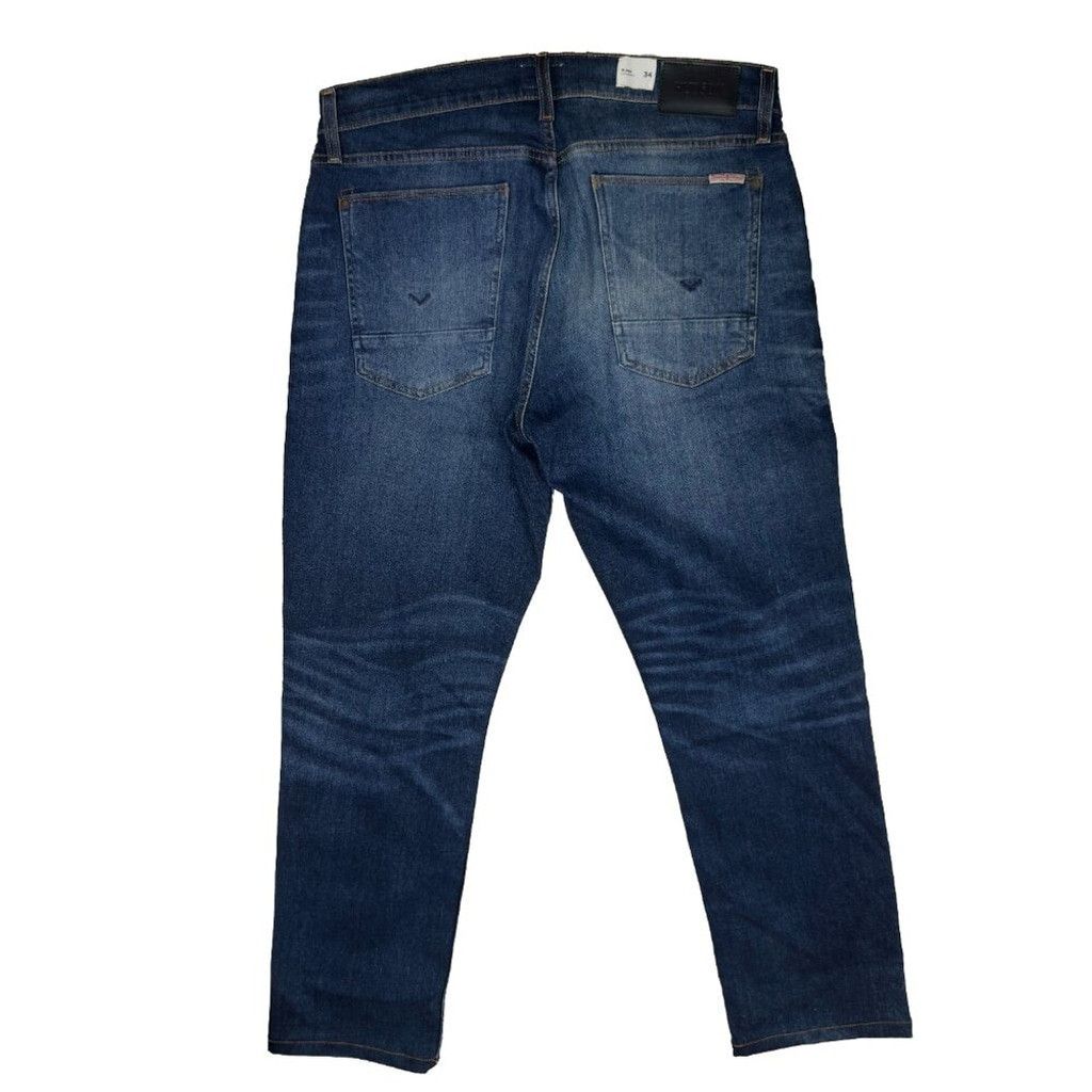 Hudson HUDSON Blake Denim Slim Straight Whiskered Faded Medium Size US 34 / EU 50 - 3 Thumbnail