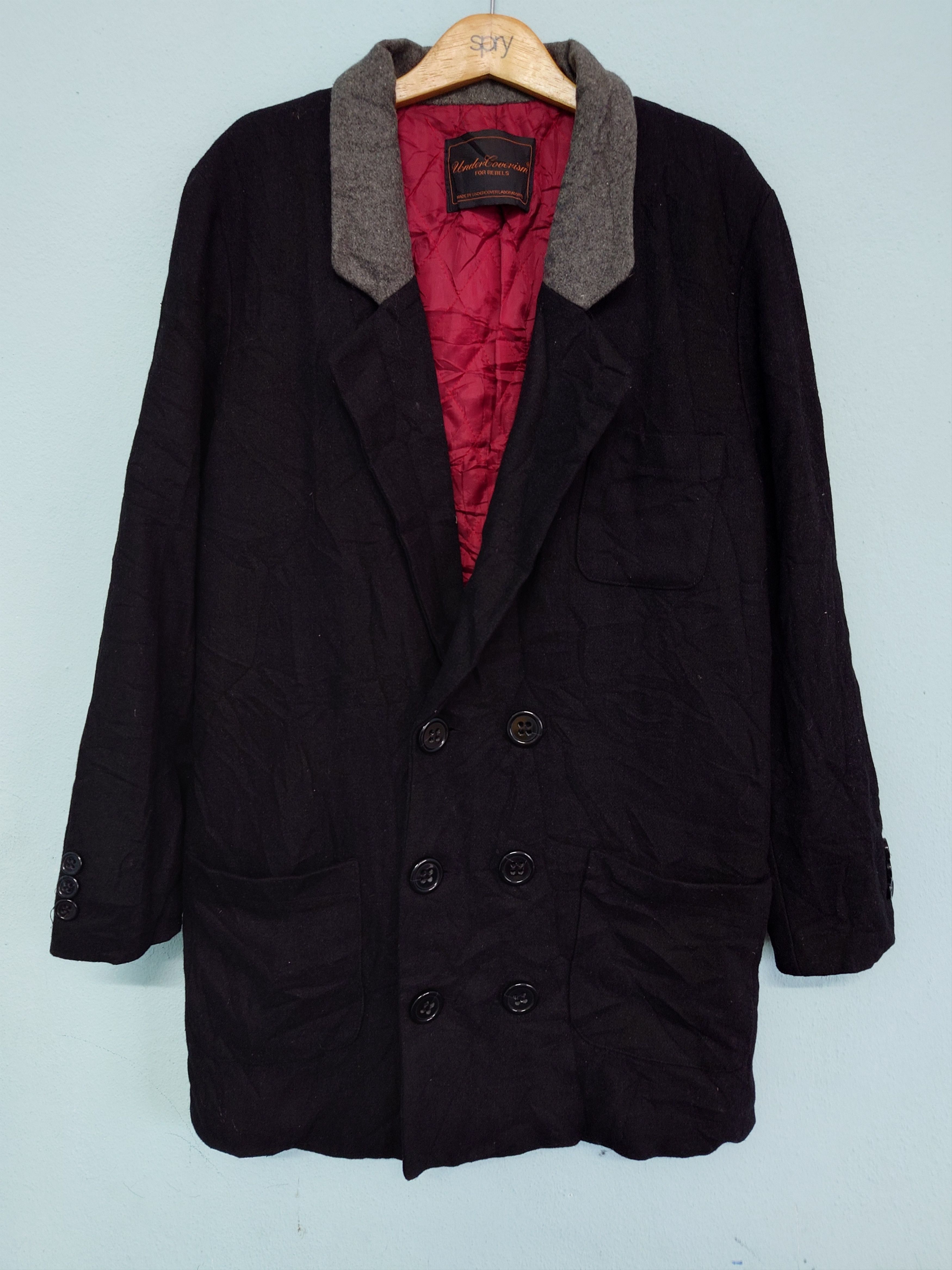 Undercover Undercoverism For Rebel 90s Distress Wool Blazer Jacket Size US M / EU 48-50 / 2 - 1 Thumbnail