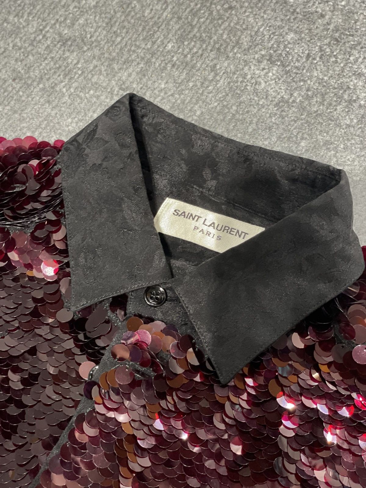 Hedi Slimane × Saint Laurent Paris Saint Laurent Spring Summer 2018 Sequined Shirt Size US M / EU 48-50 / 2 - 8 Thumbnail