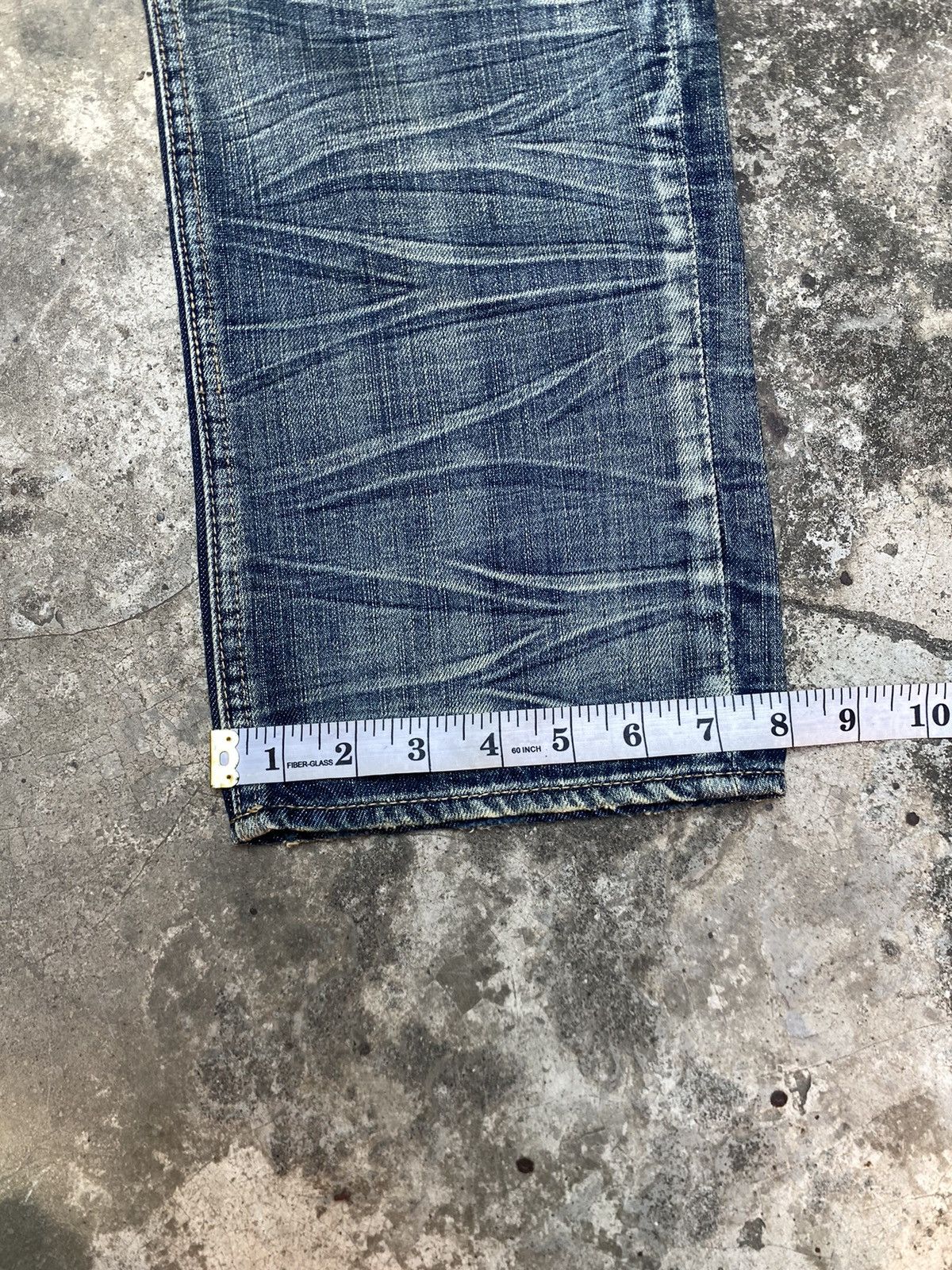 PPFM 🔥Rare Design🔥 PPFM Distressed Straight Denim Pants Size US 31 - 14 Thumbnail