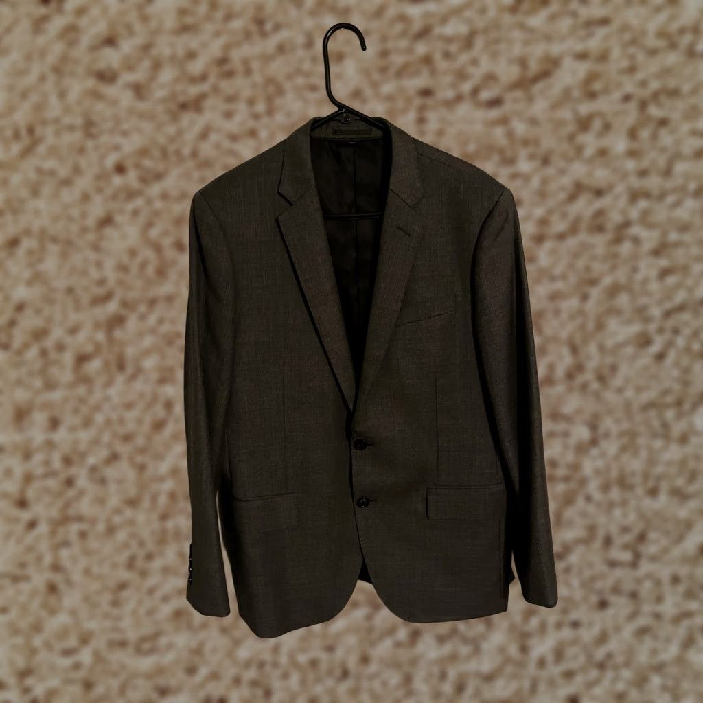 J.Crew VINTAGE J.Crew Blazer 40S Dark Gray Tollegno 1900 Wool Blazer Coat Jacket - Men's Short Wool Blazer Mens 40S Size 40R - 1 Thumbnail