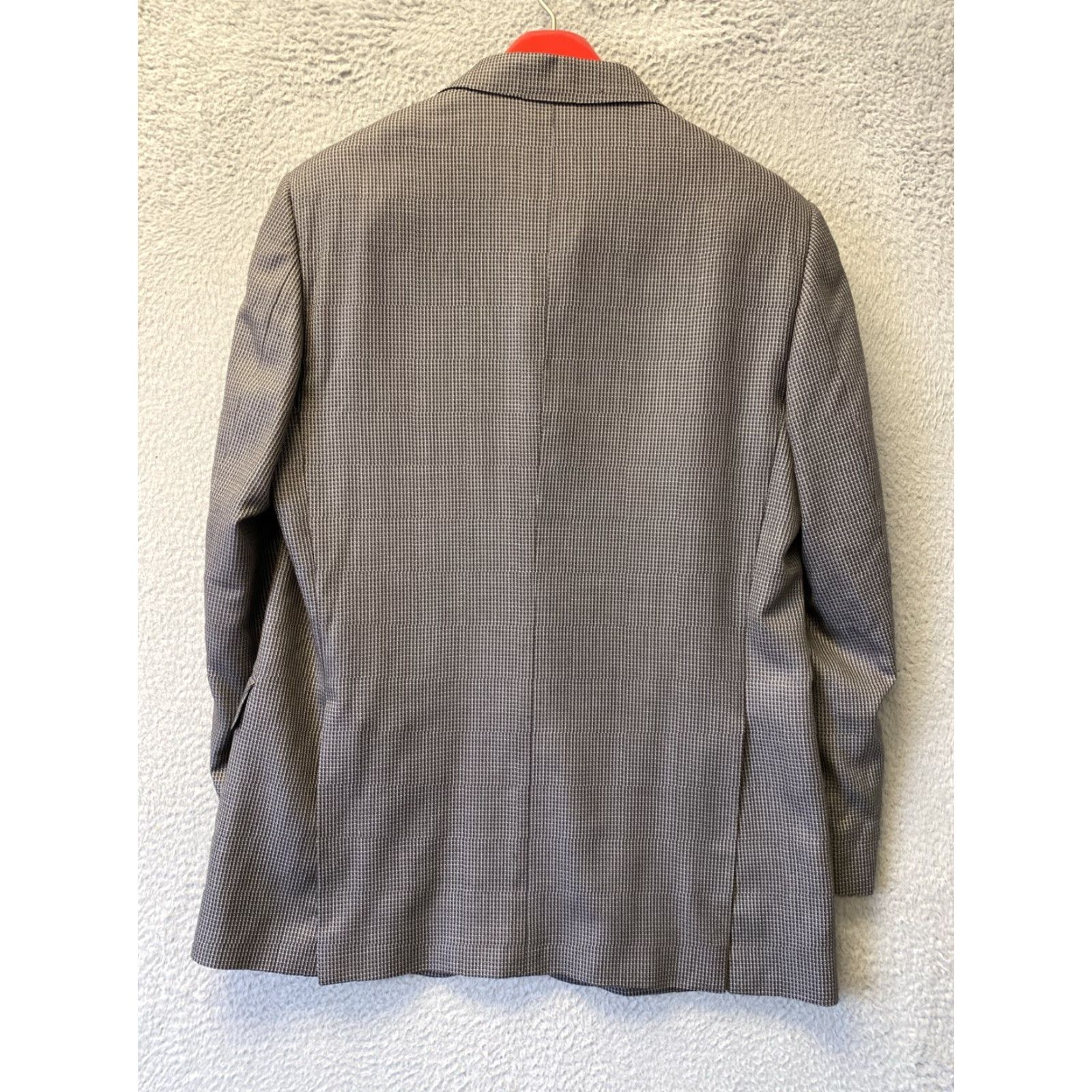 Nordstrom Nordstrom Joseph Abboud Jacket Men 42L Wool Houndstooth Brown Gray Blazer Single-Breasted 4? Size 42R - 7 Thumbnail