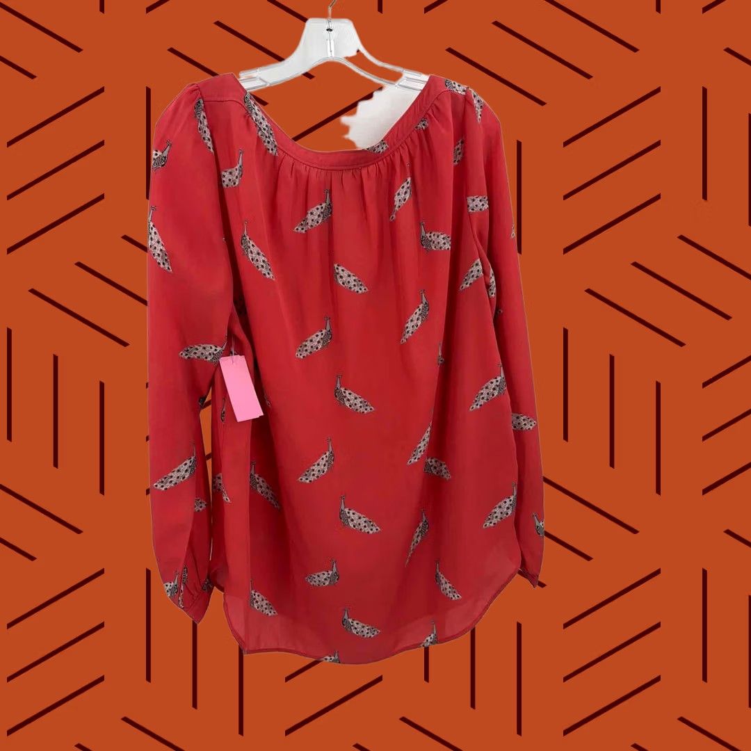 Loft Loft Blouse Size Large Orange Long Sleeve Pre-Owned Size L / US 10 / IT 46 - 1 Thumbnail