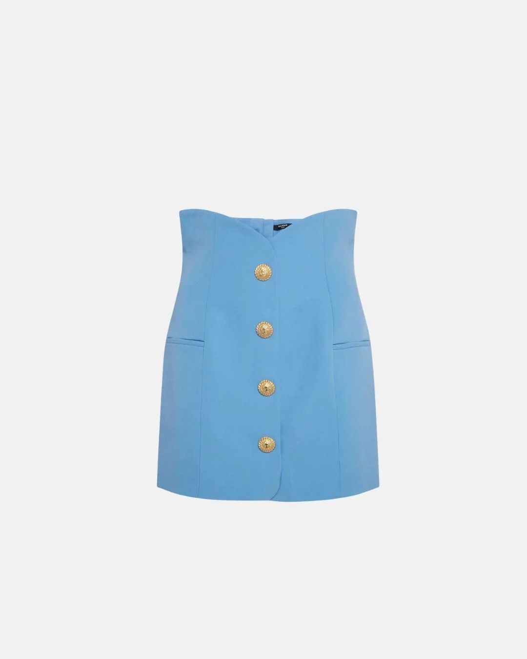 Balmain o1y0625 Mini Skirt in Light Blue Size 27" / US 4 / IT 40 - 1 Thumbnail