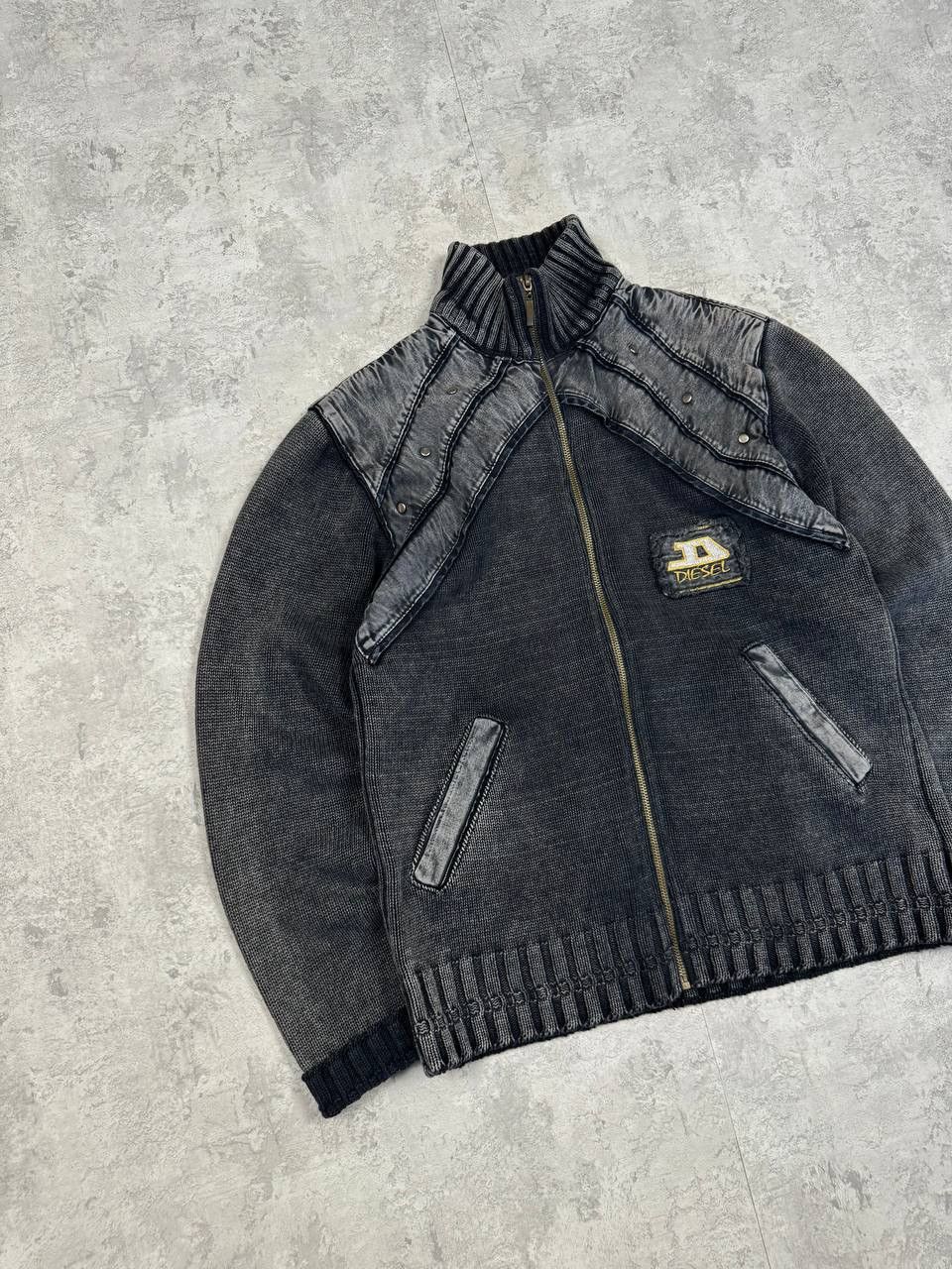 Diesel RARE Vintage Diesel Avant Garde Knit Zip Sweater Size M Size US M / EU 48-50 / 2 - 2 Thumbnail