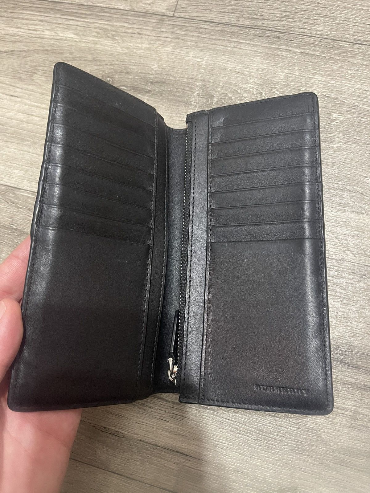 Burberry BURBERRY BIFOLD LEATHER BLACK-GRAY LARGE WALLET FULL SET Size ONE SIZE - 5 Thumbnail