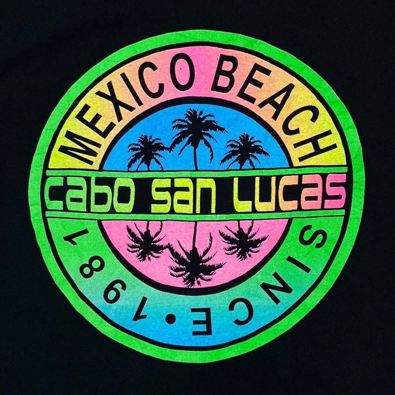 Other MEXICO BEACH Cabo San Lucas Souvenir Spellout Graphic T-Shirt Black Medium Mens Early 00’s Size US M / EU 48-50 / 2 - 4 Thumbnail