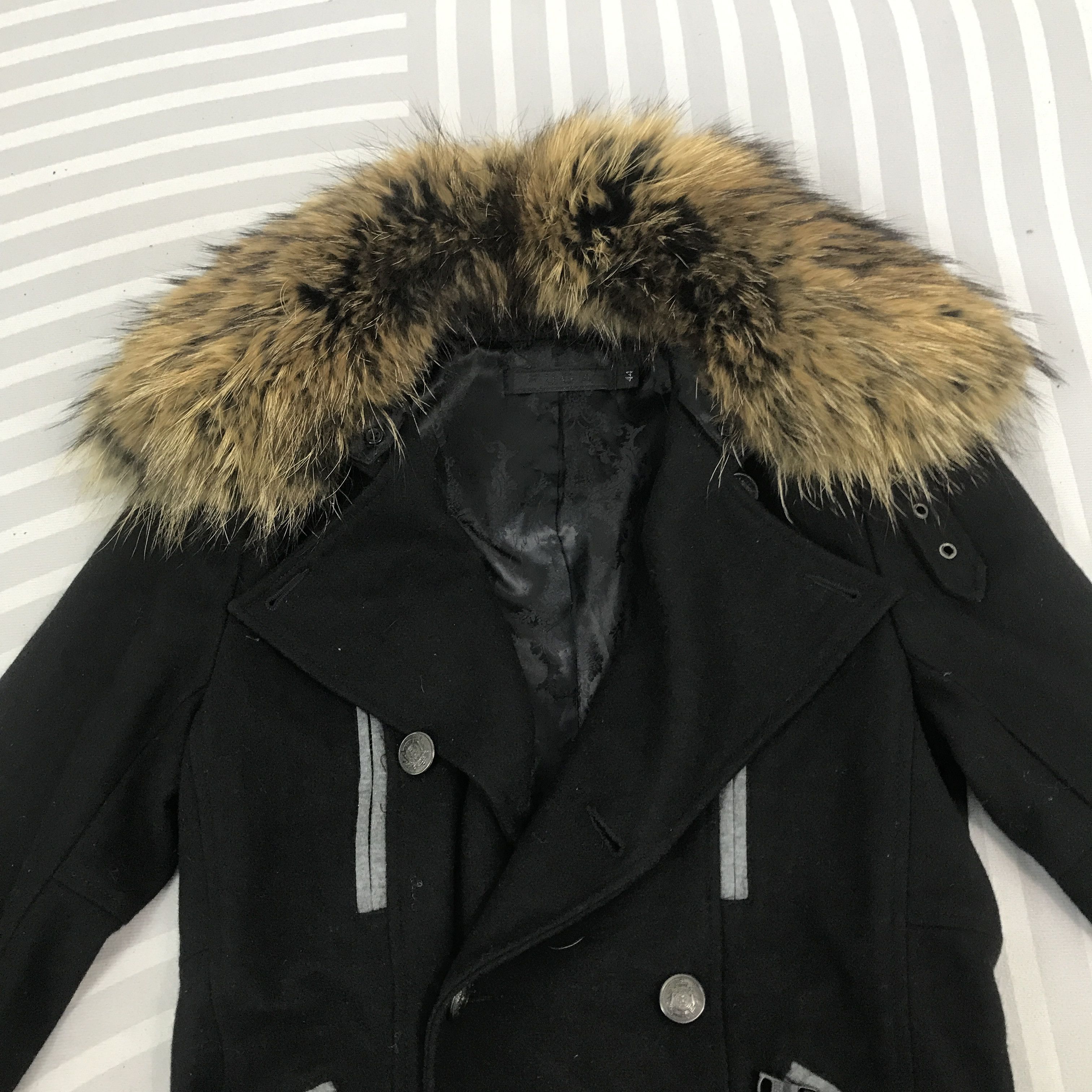 GOSTAR DE FUGA × Japanese Brand Vintage Fuga japan design wool long coat fur collar Jacket Size US S / EU 44-46 / 1 - 8 Thumbnail